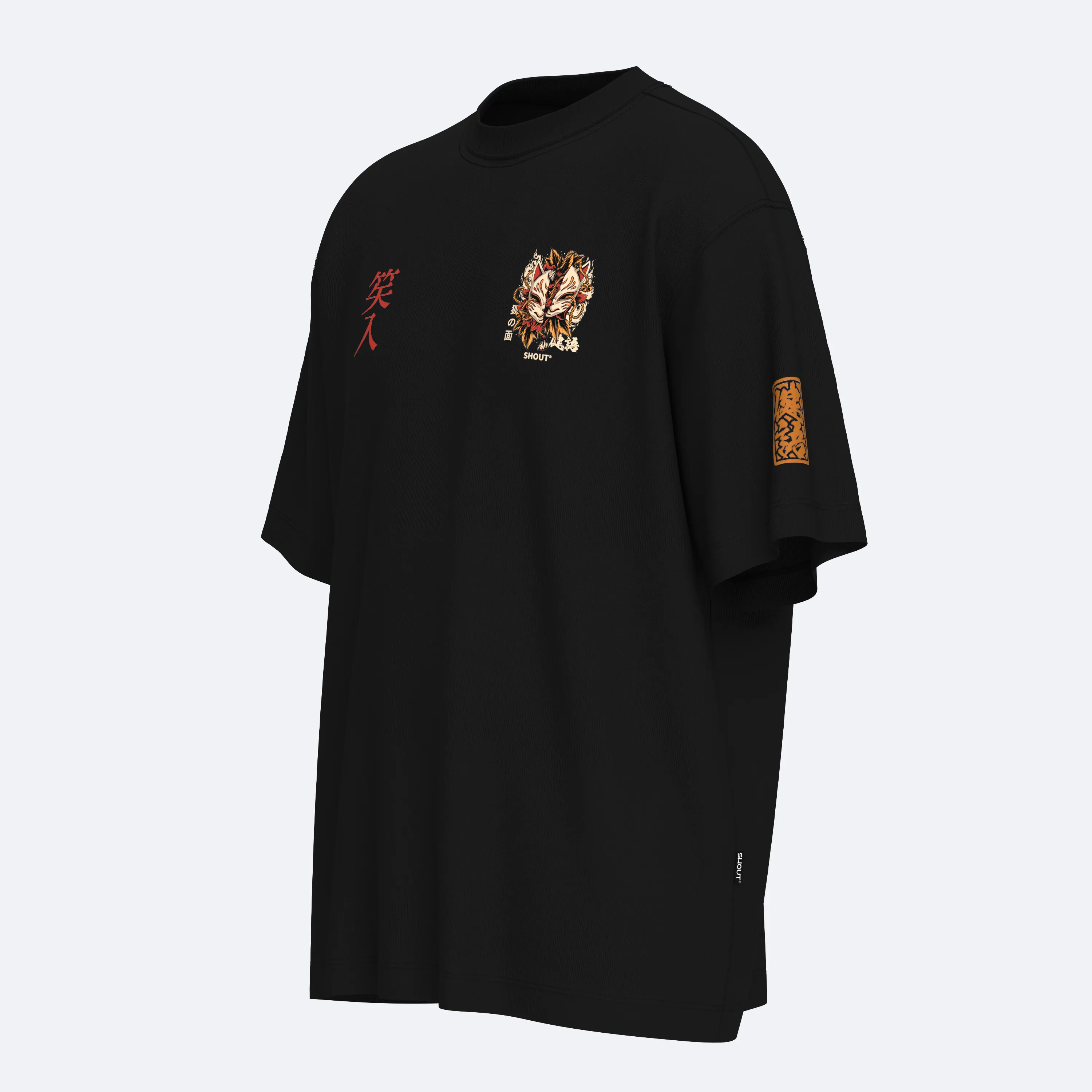 Shout Oversize Limited Edition Mask Kitsune Unisex T-Shirt