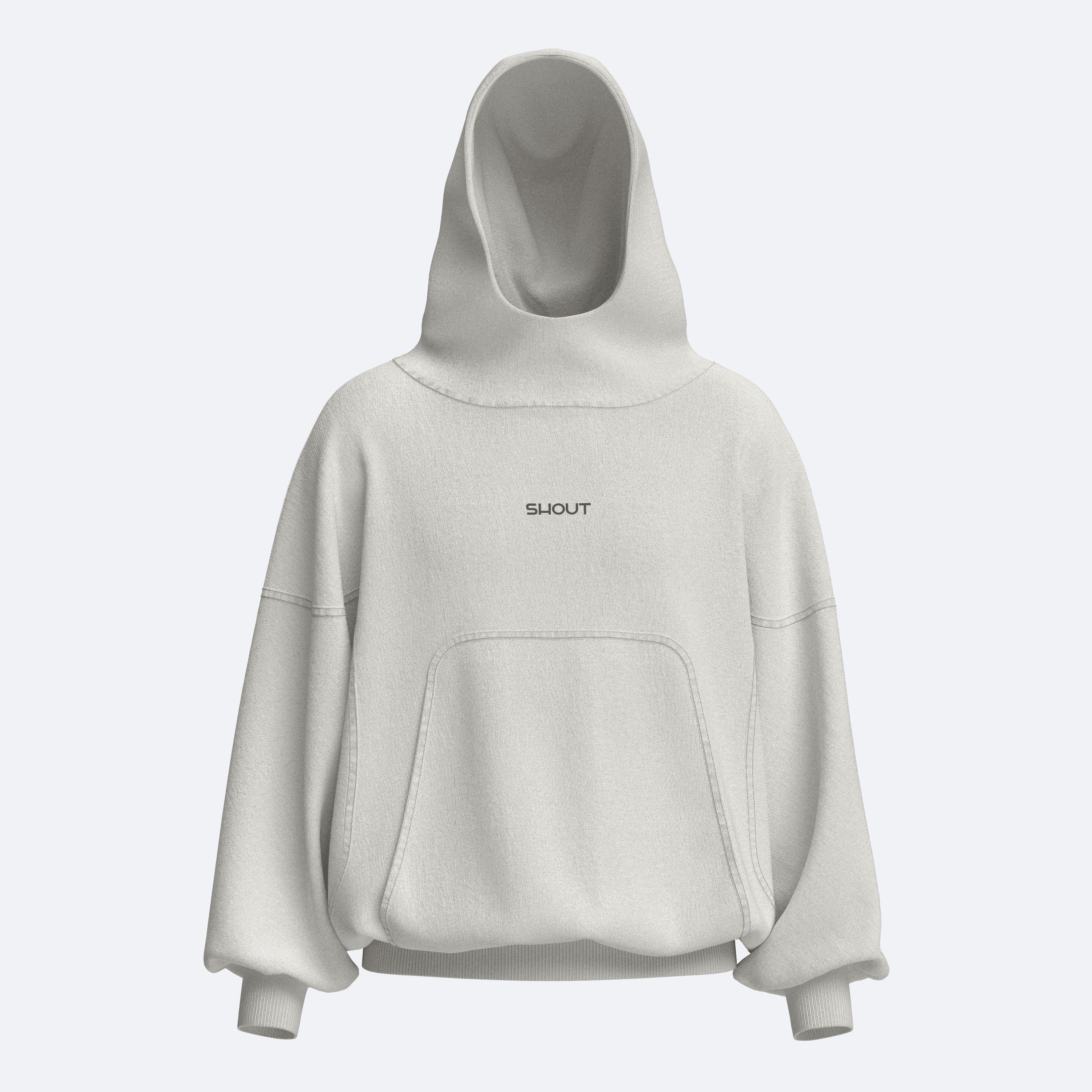 Shout Limited Edition SS25 Oversize Unisex Hoodie - Off White