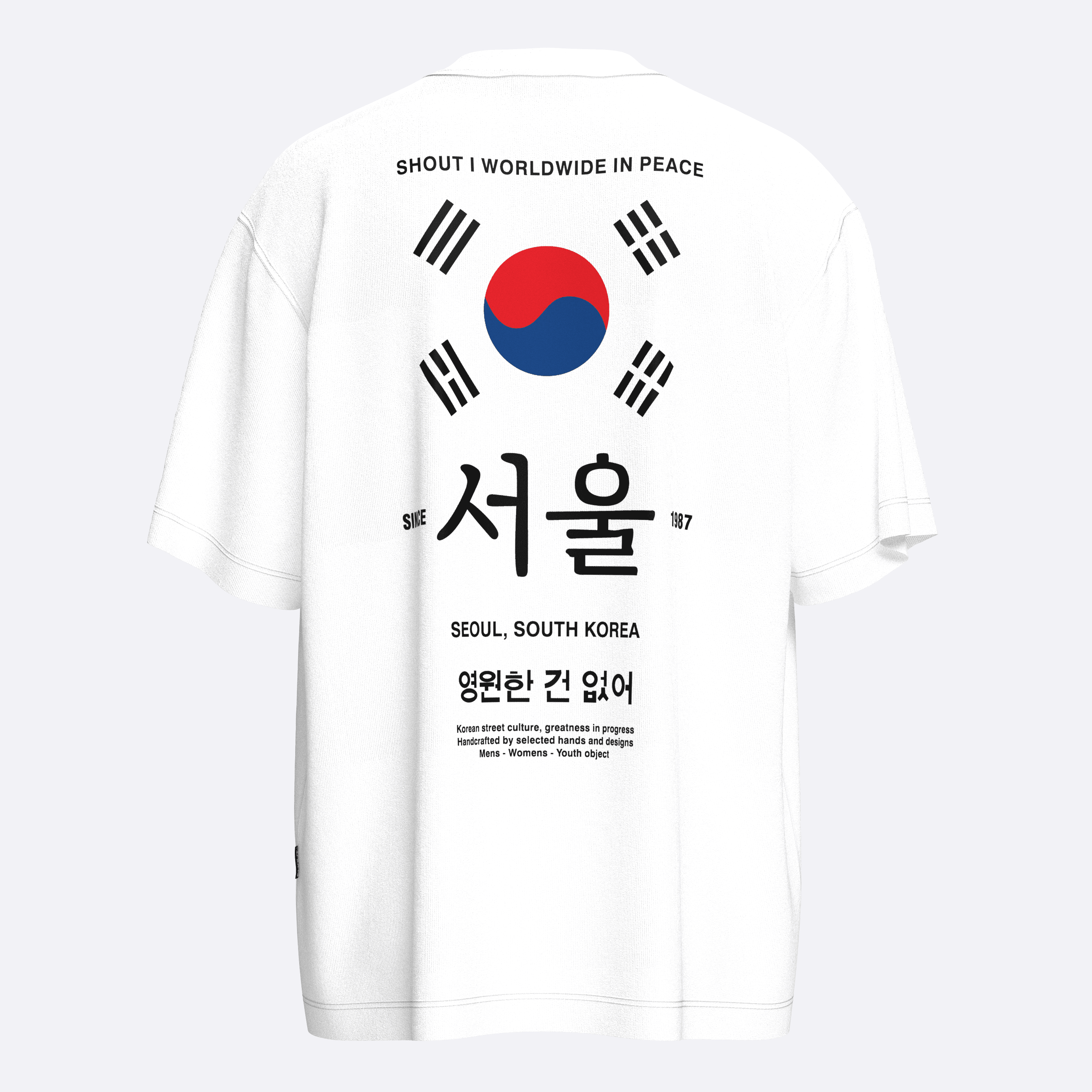 Shout Oversize South Korea Street Culture Unisex T-Shirt