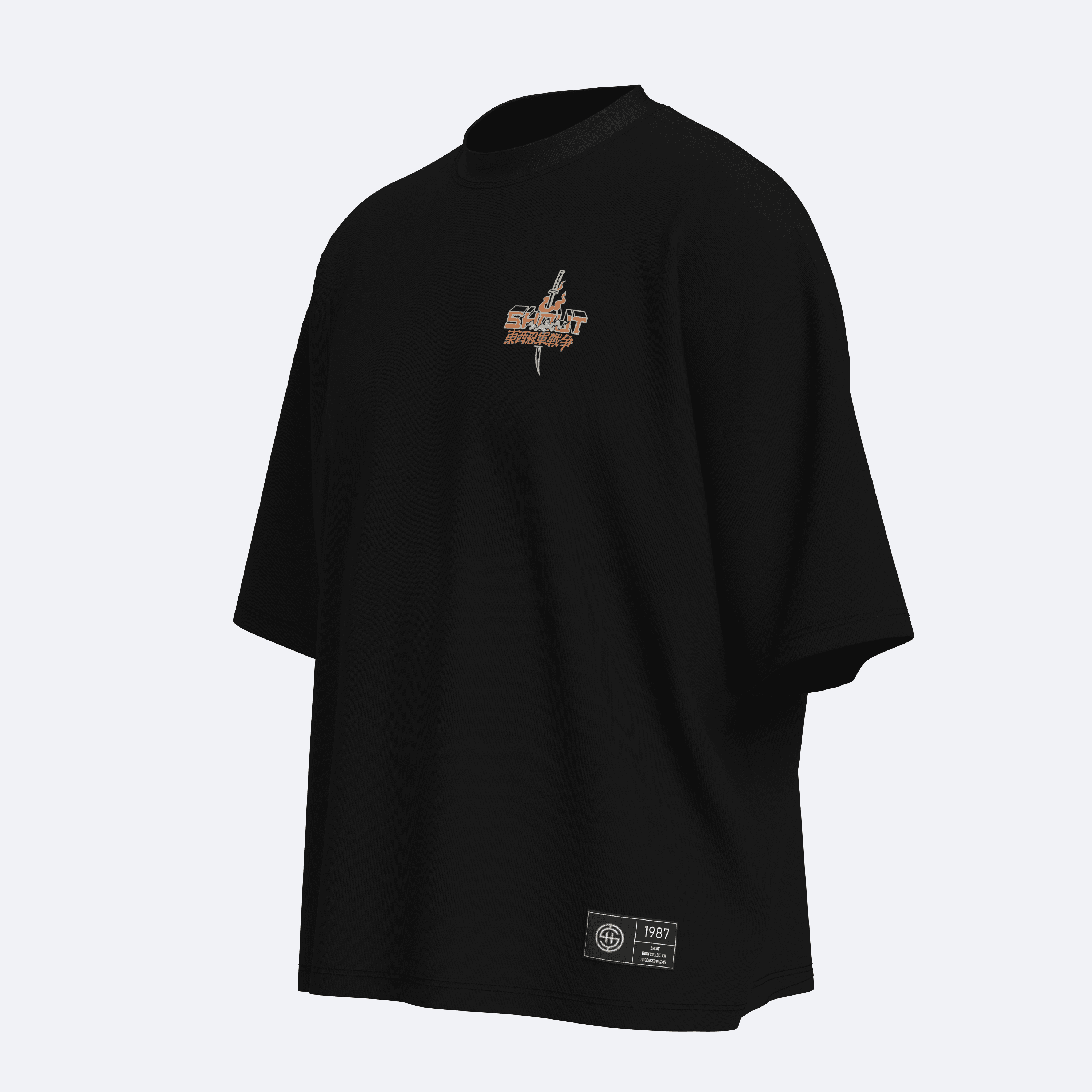 Shout Boxy Fit Oversize Musashi vs Sasuke Unisex T-Shirt