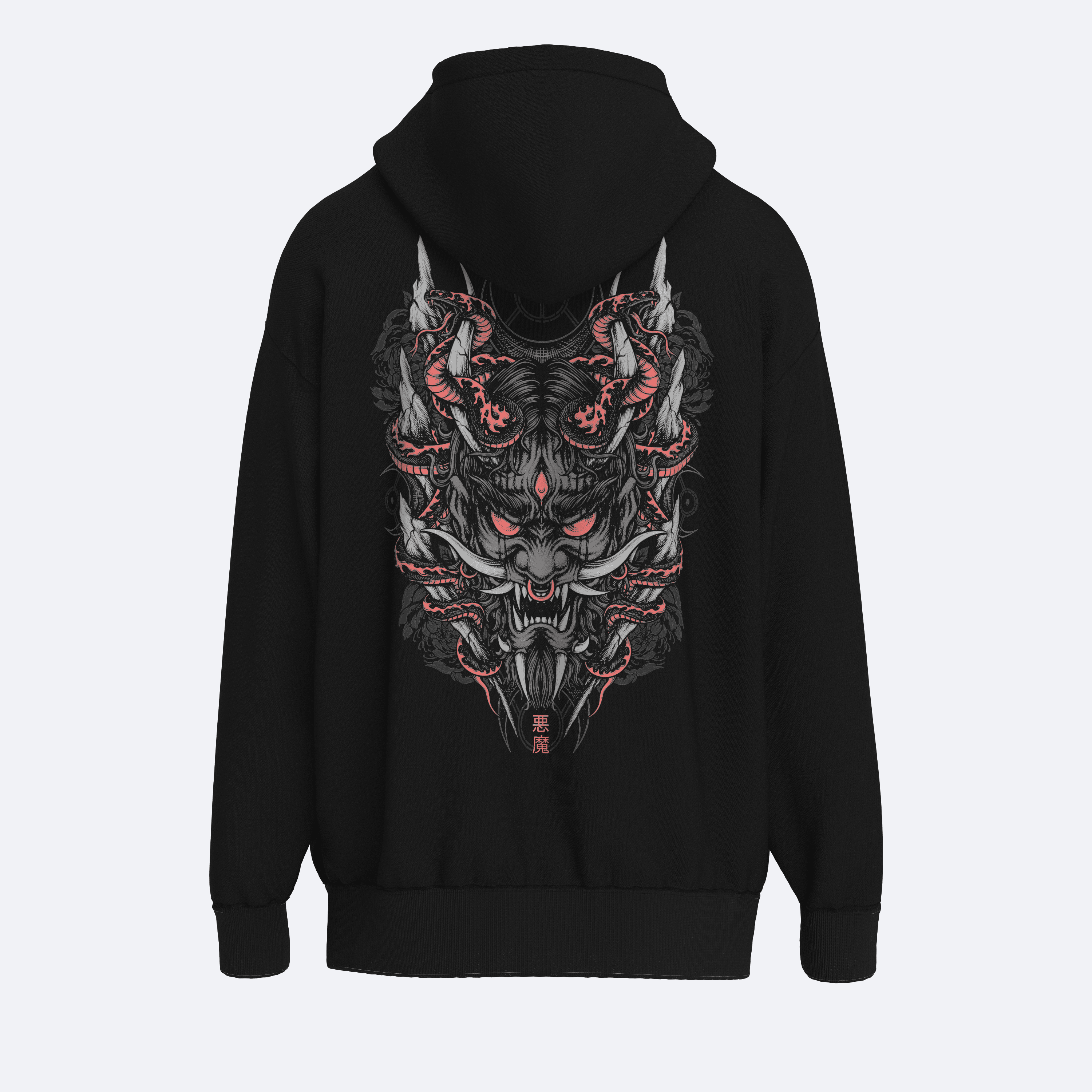 Shout Oversize Japanese Oni Unisex Hoodie