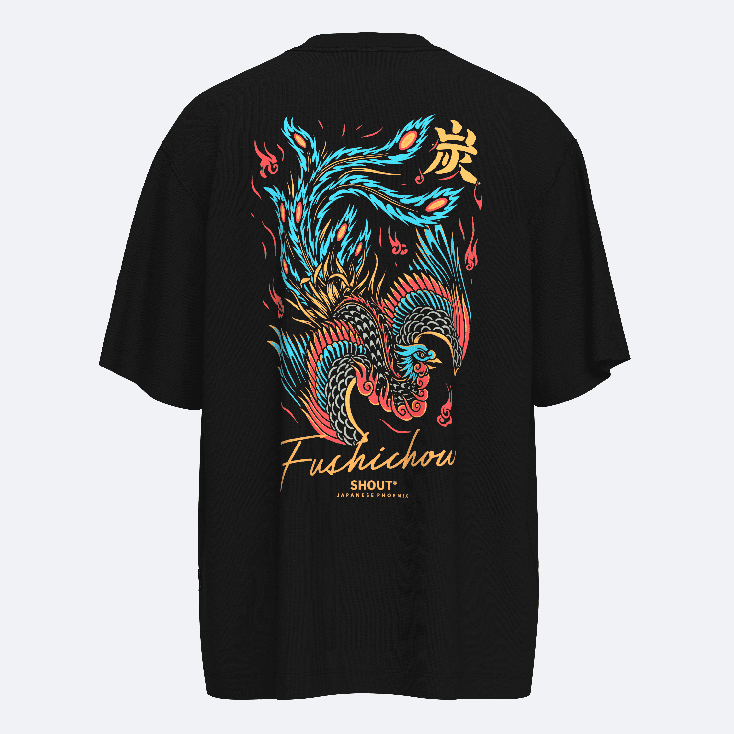 Shout Oversize Japanese Phoenix Oldschool Unisex T-Shirt