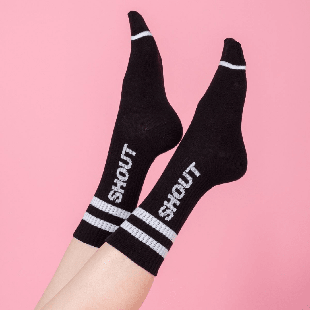 Shout Unisex Black One Size Sock