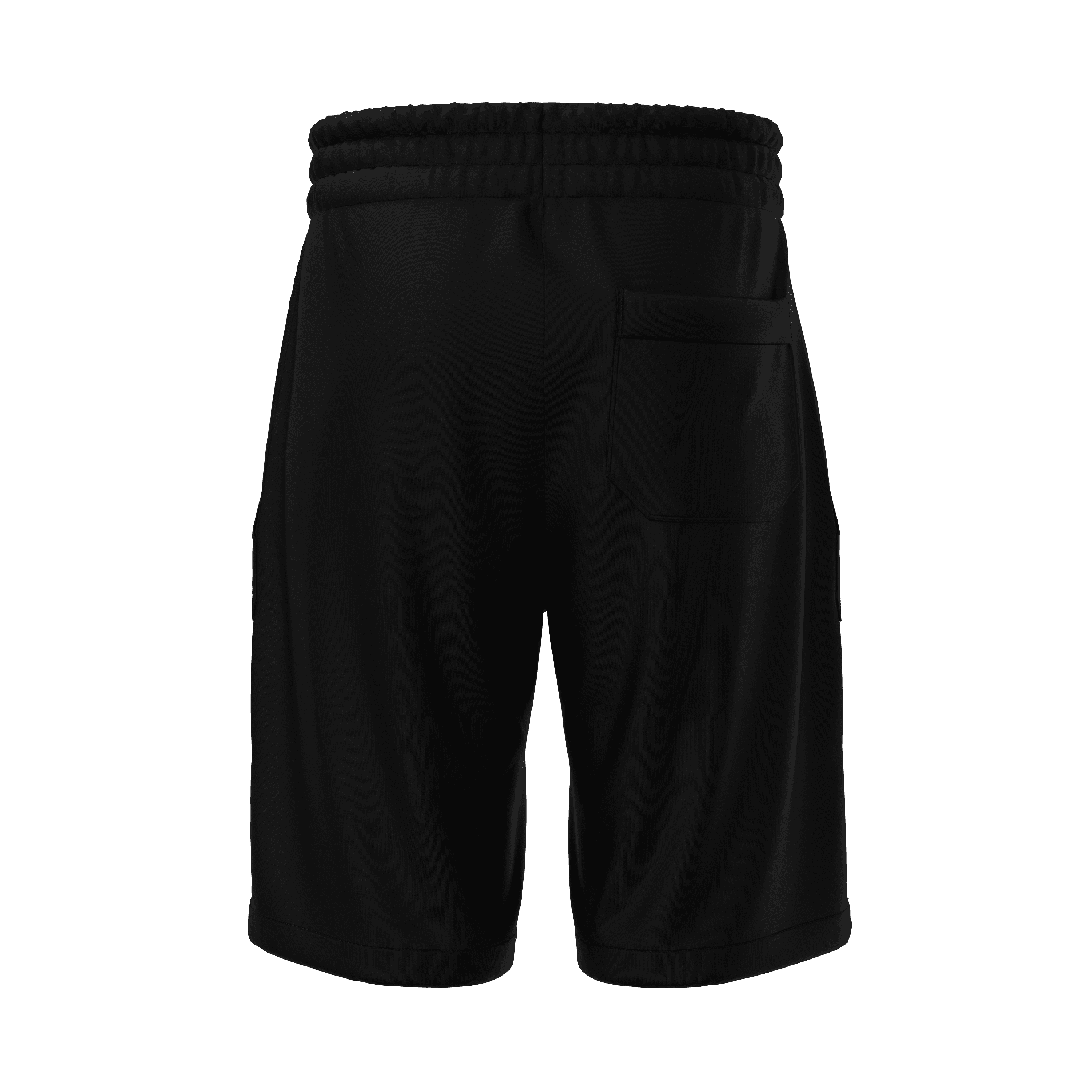 Oversize Shout Basic Jogging Fit Bermuda Black Short