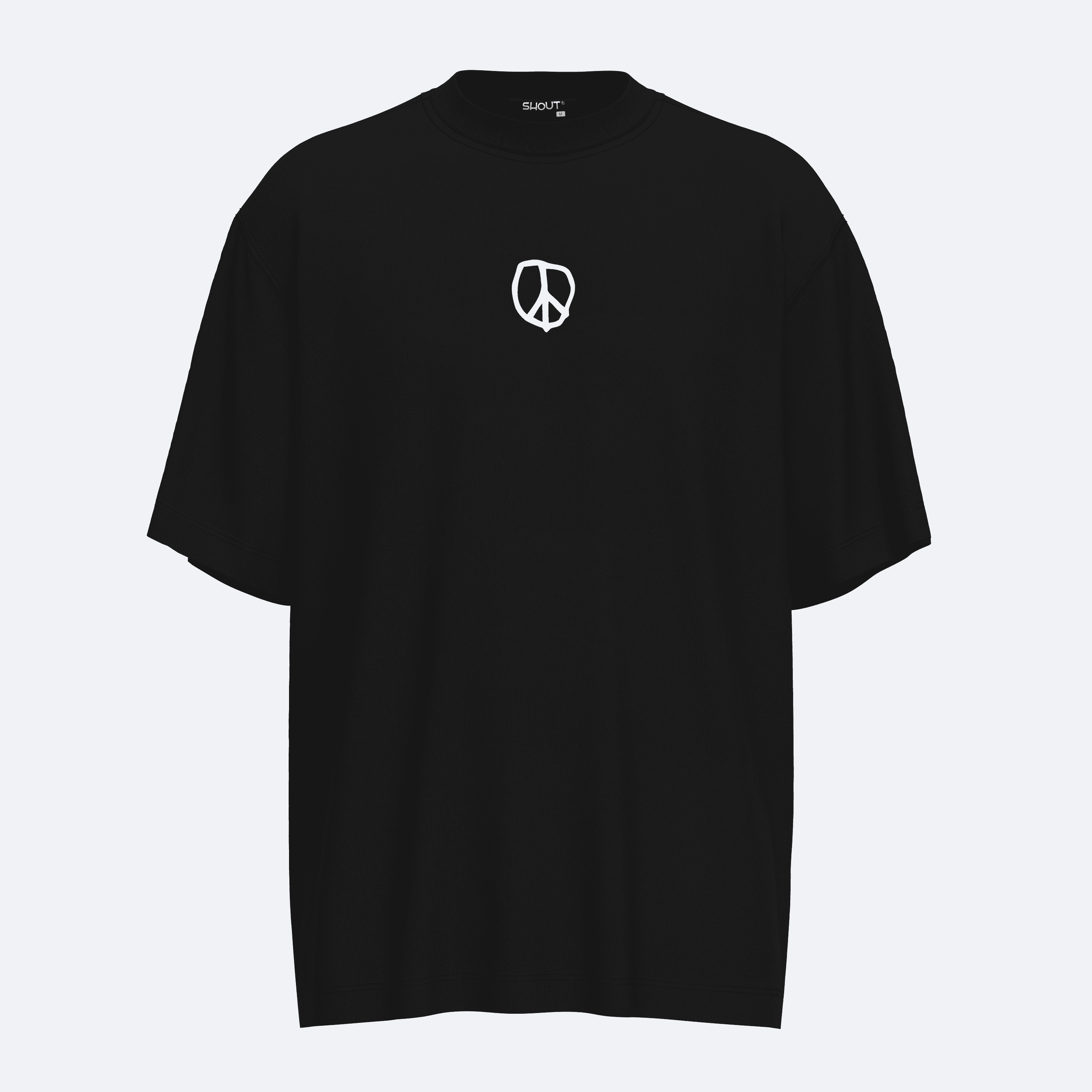 Shout Know Peace Unisex Oversize Tişört