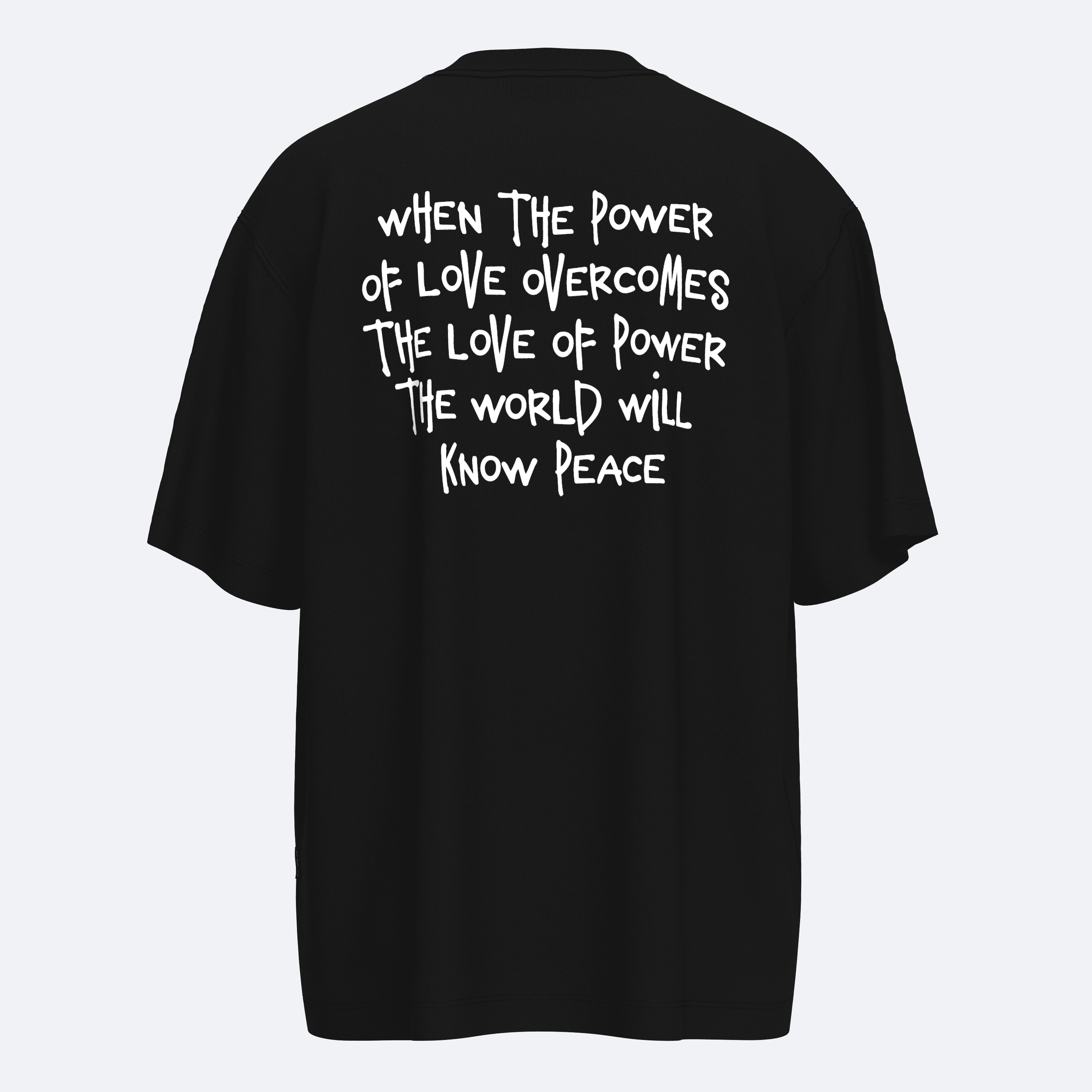 Shout Know Peace Unisex Oversize Tişört