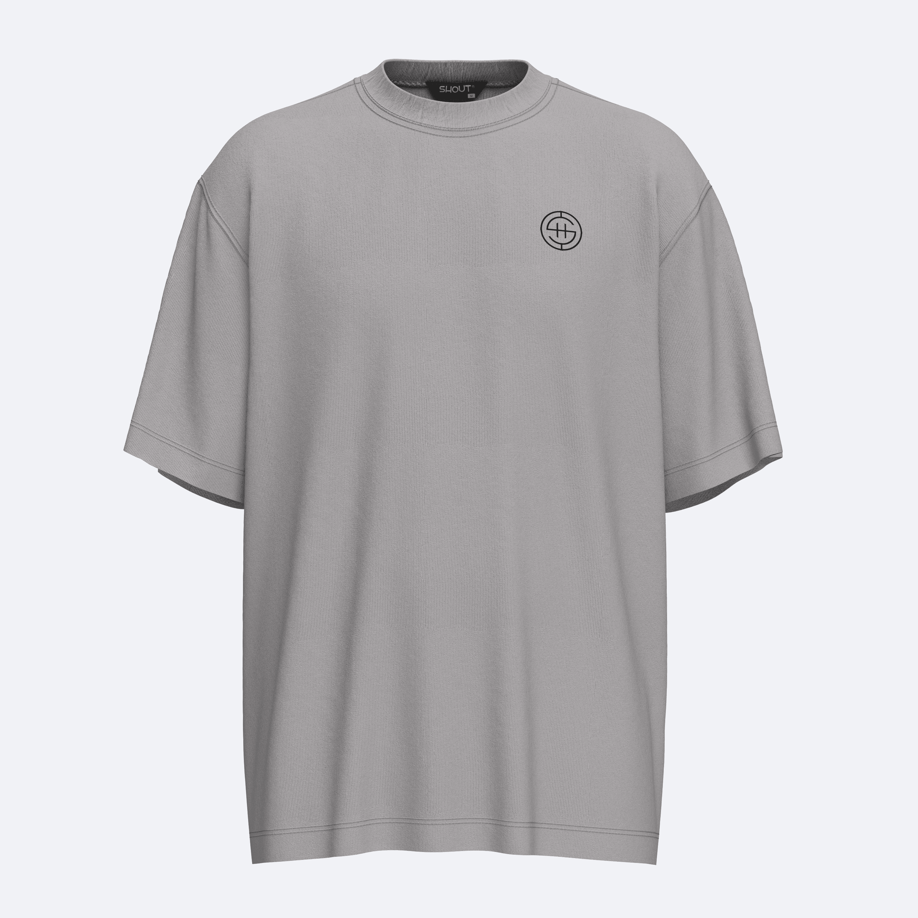 Shout Oversize New Logo Basic Grey Unisex T-Shirt