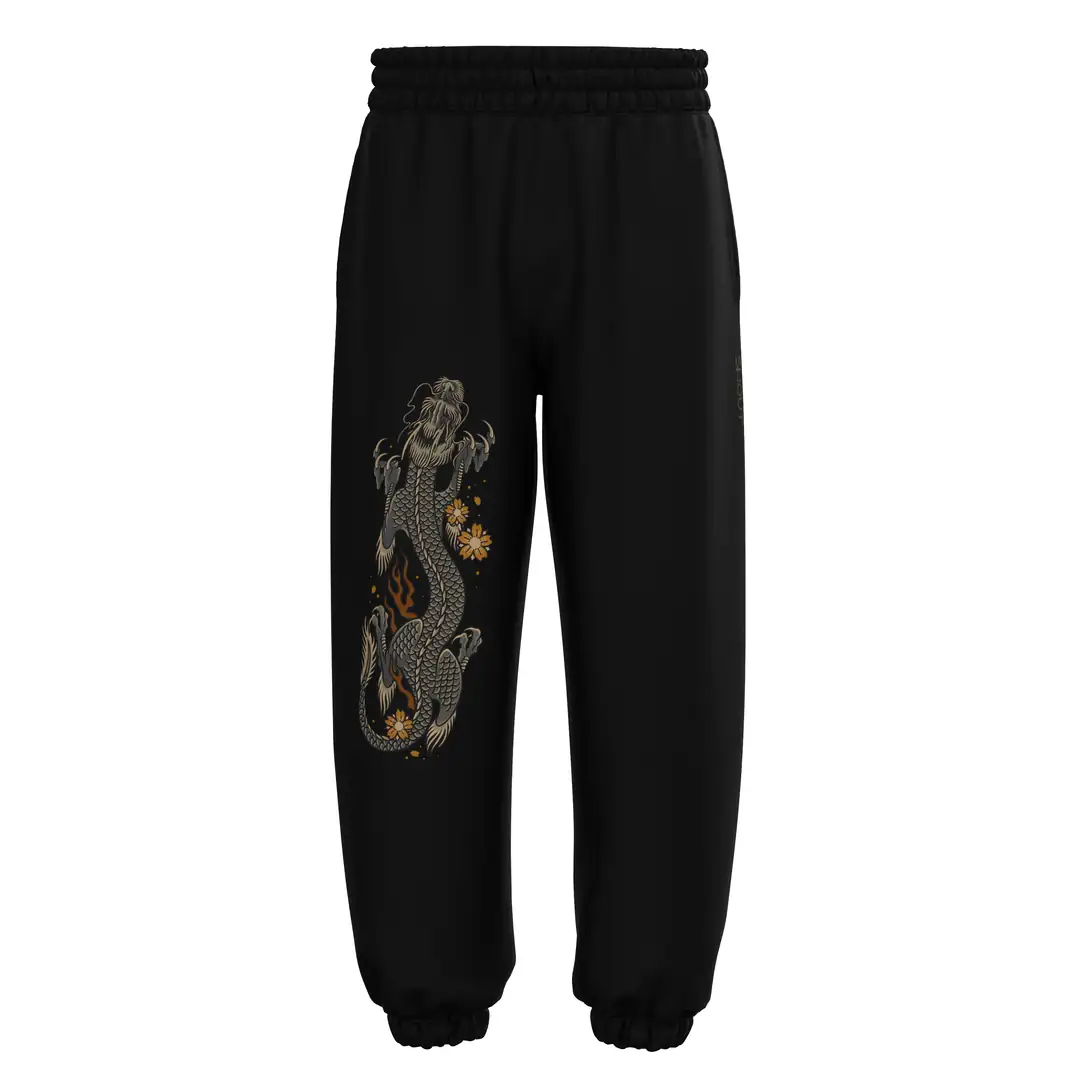 Flower Dragon Jogger Pantolon SHOUT streetwear ürün görseli