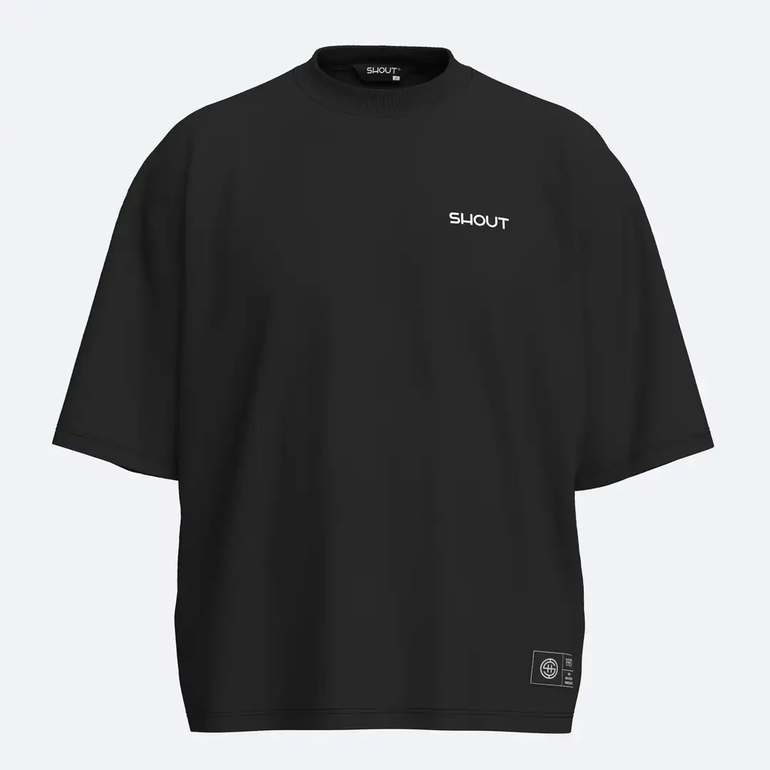 Shout Oversize Boxy Fit Basic Unisex T-Shirt