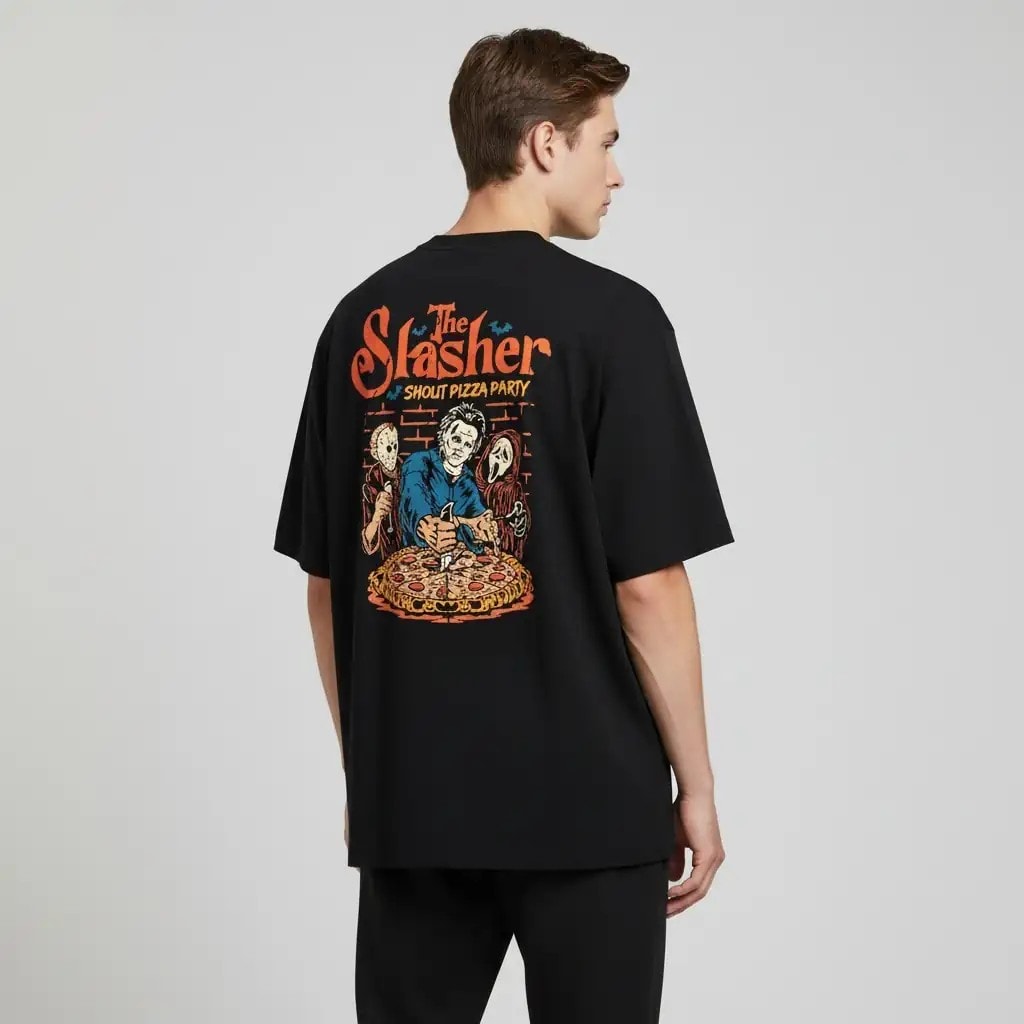 Shout Oversize The Slasher Pizza Party Unisex T-Shirt
