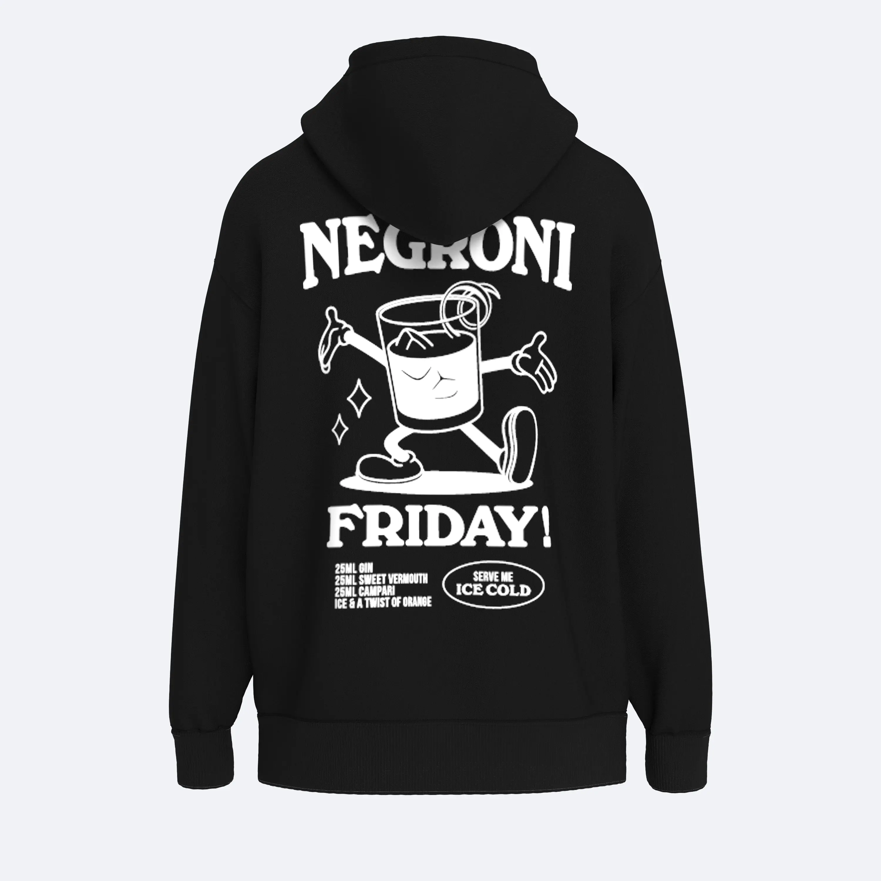 Shout Oversize Negroni Cocktail Unisex Hoodie