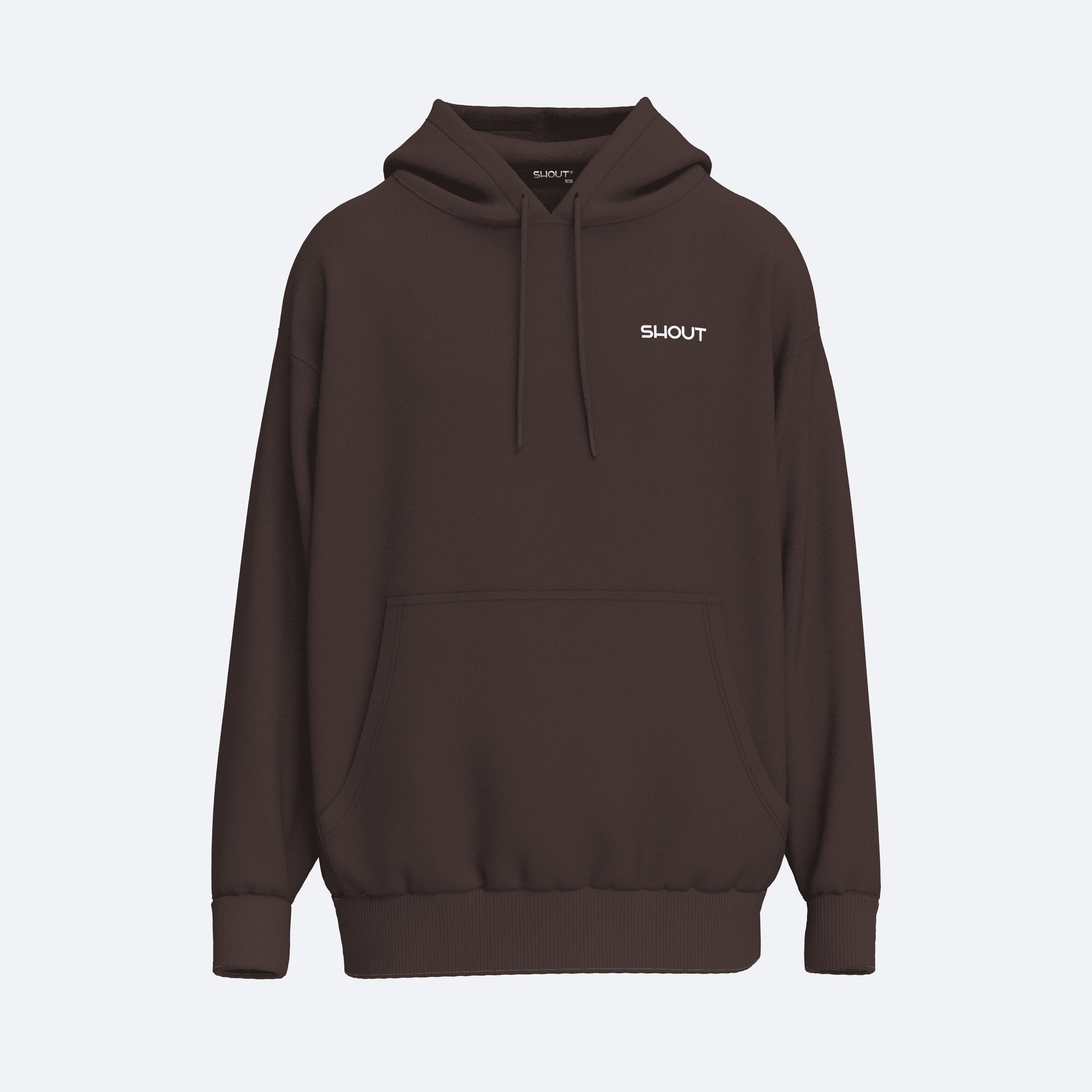 Oversize Shout Coffee Bean Basic Unisex Hoodie