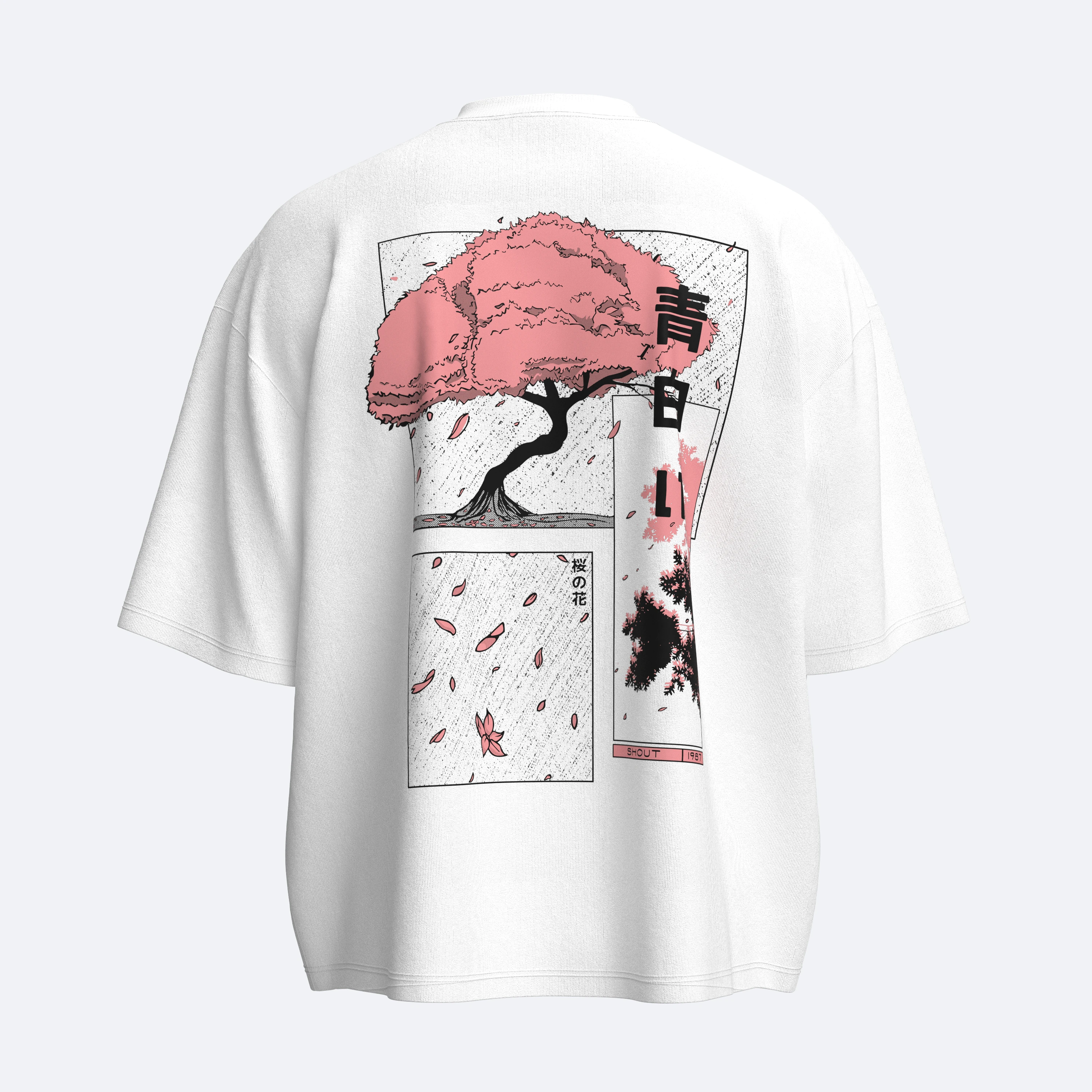 Shout Sakura Breeze Unisex Boxy Fit Tişört