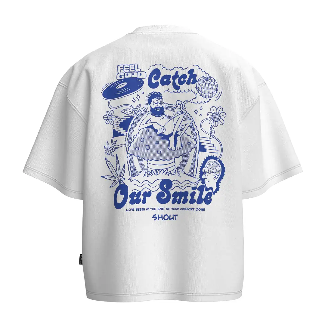 Feel Good Catch Our Smile Oversize Tişört SHOUT streetwear ürün görseli