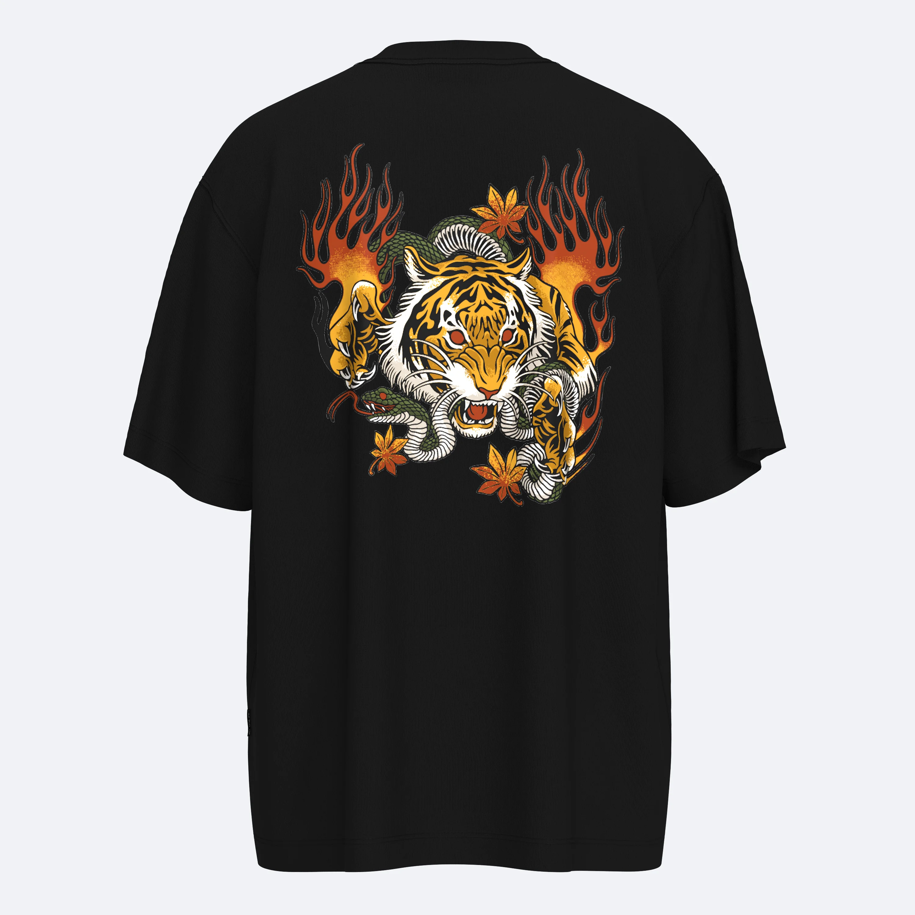Oversize Shout Limited Edition Tiger Vs Snake Unisex T-Shirt