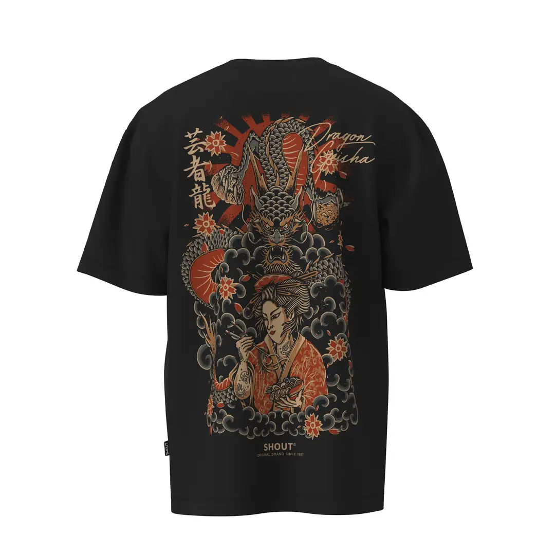 Dragon Geisha Oversize Tişört SHOUT streetwear ürün görseli