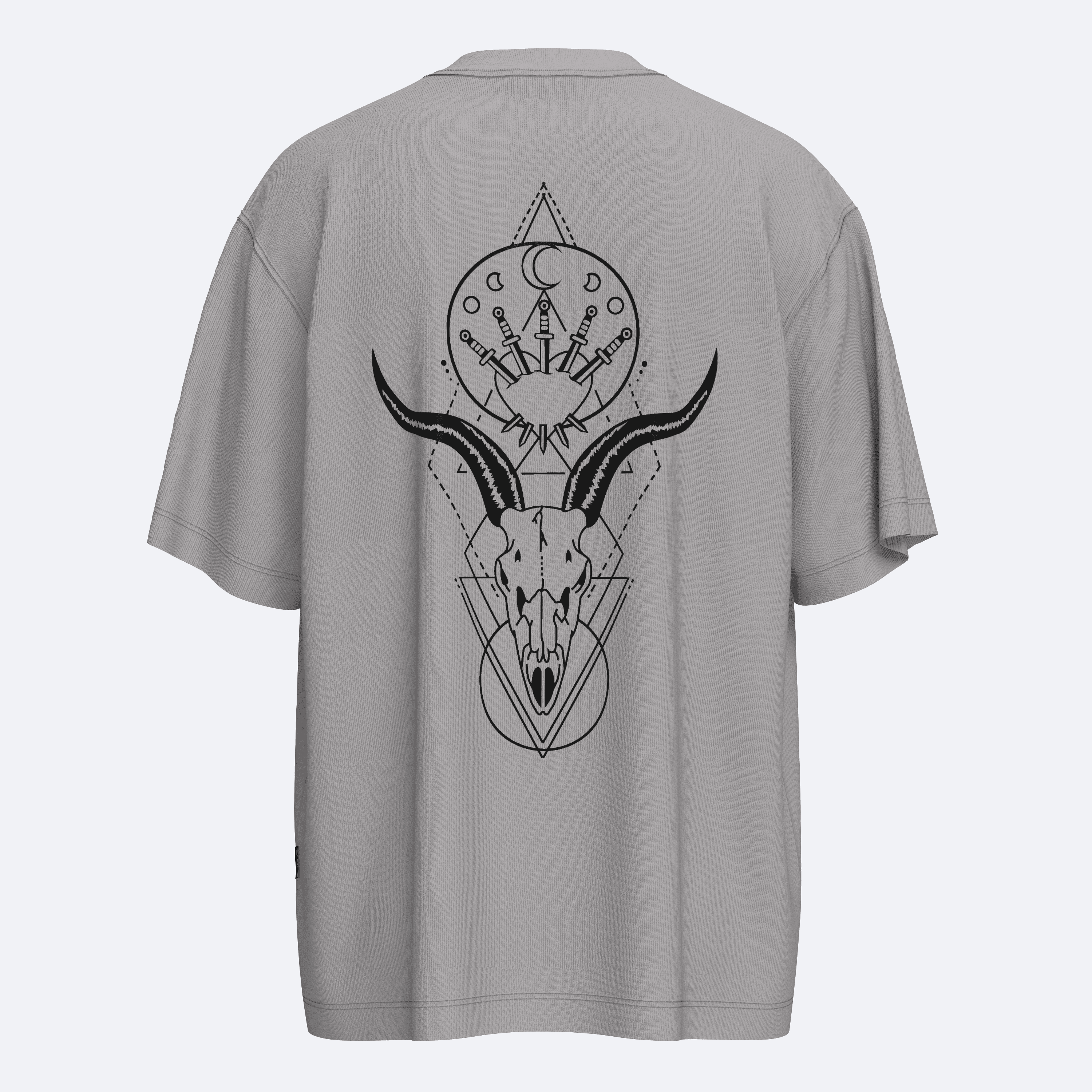Shout Oversize Sinner Angel Unisex T-Shirt - Gri