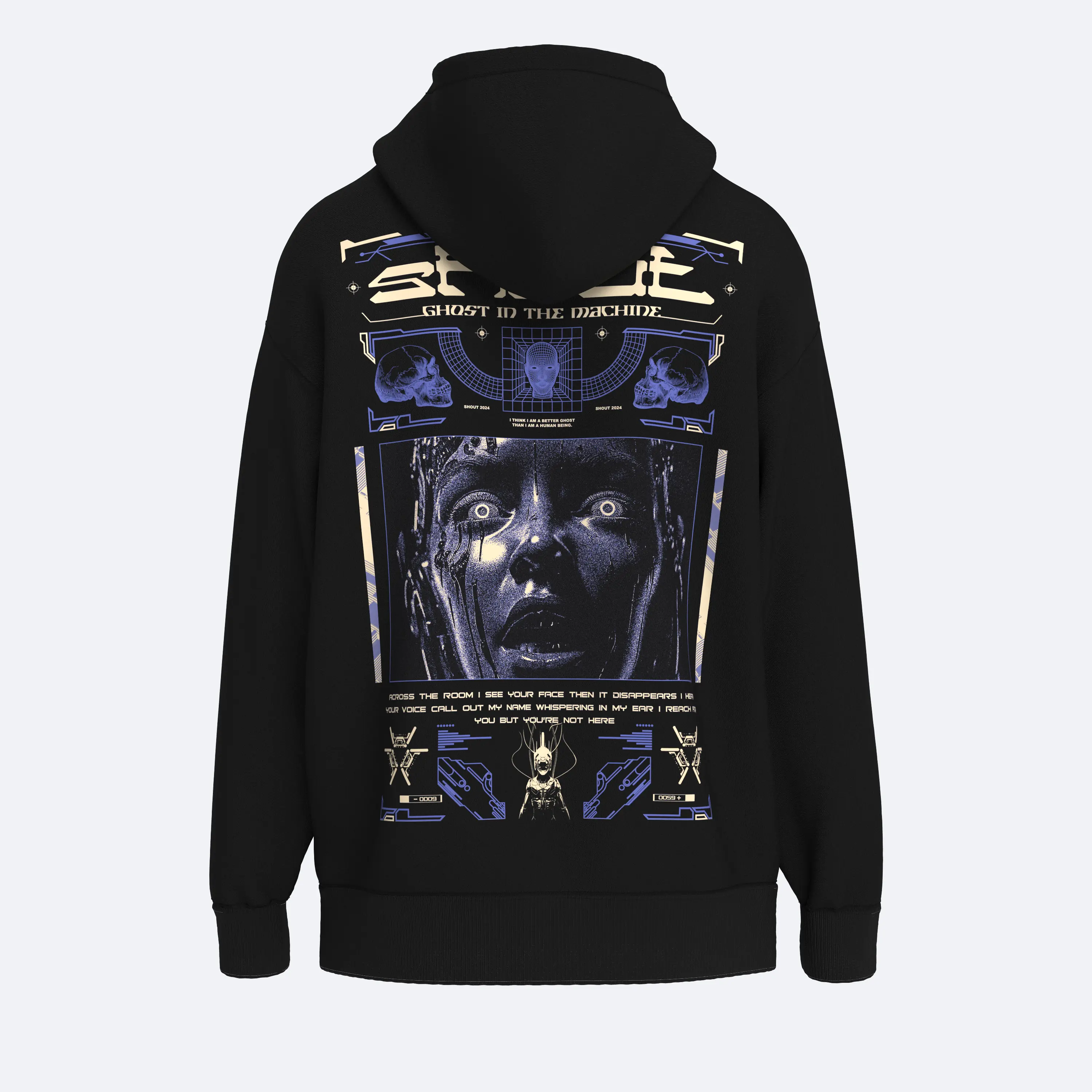 Shout Oversize Ghost In The Machine Unisex Hoodie