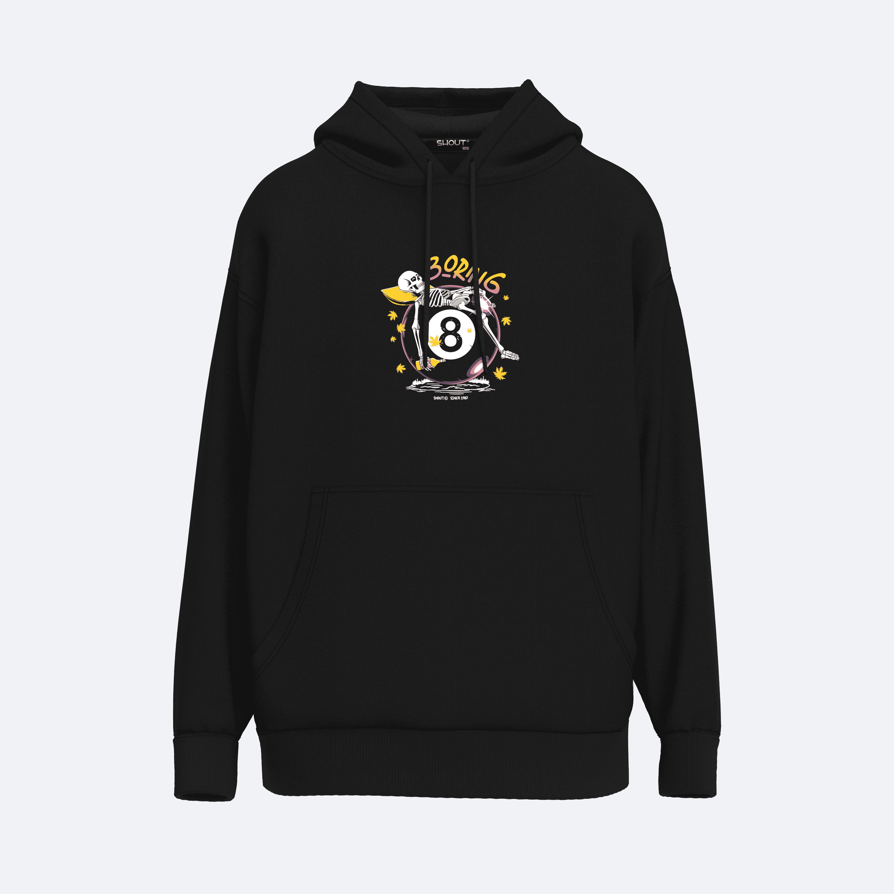 Shout Oversize Boring 8 Ball Unisex Hoodie