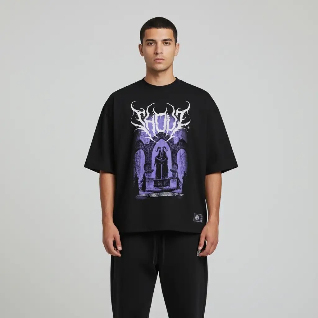 Oversize Shout Azazil V2 Boxy Fit T-Shirt