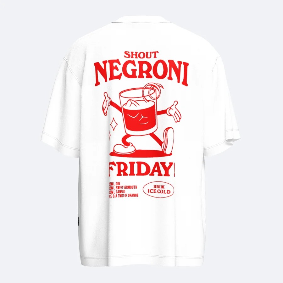Oversize Shout Negroni Cocktail Unisex T-Shirt