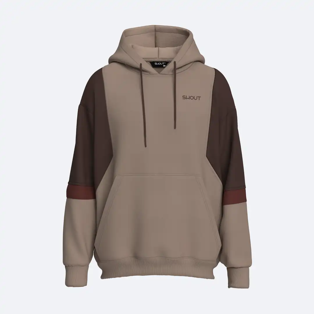 Patchwork Oversize Hoodie SHOUT streetwear ürün görseli