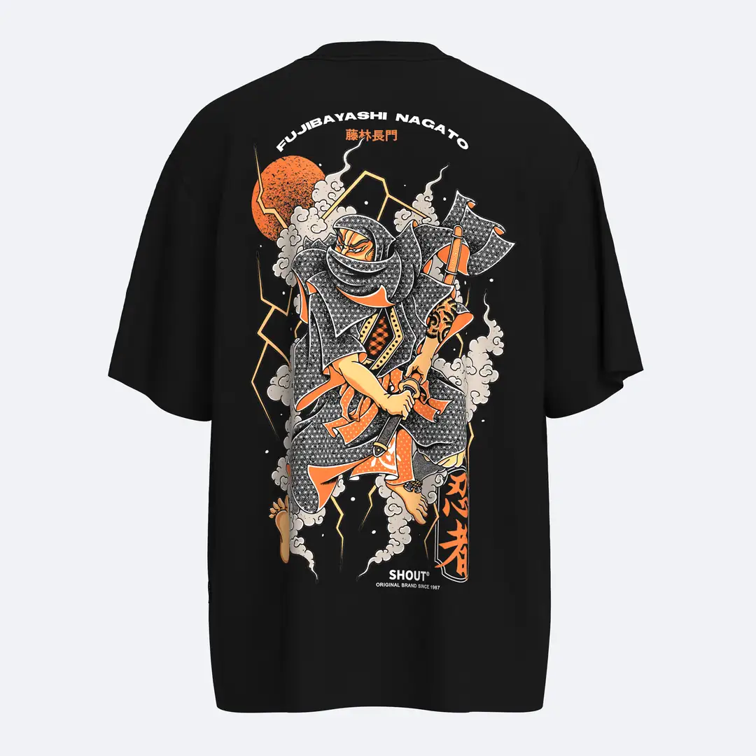 SHOUT Fujibayashi Nagato Oversize Tişört – oversize kalıp tişört ürün görseli