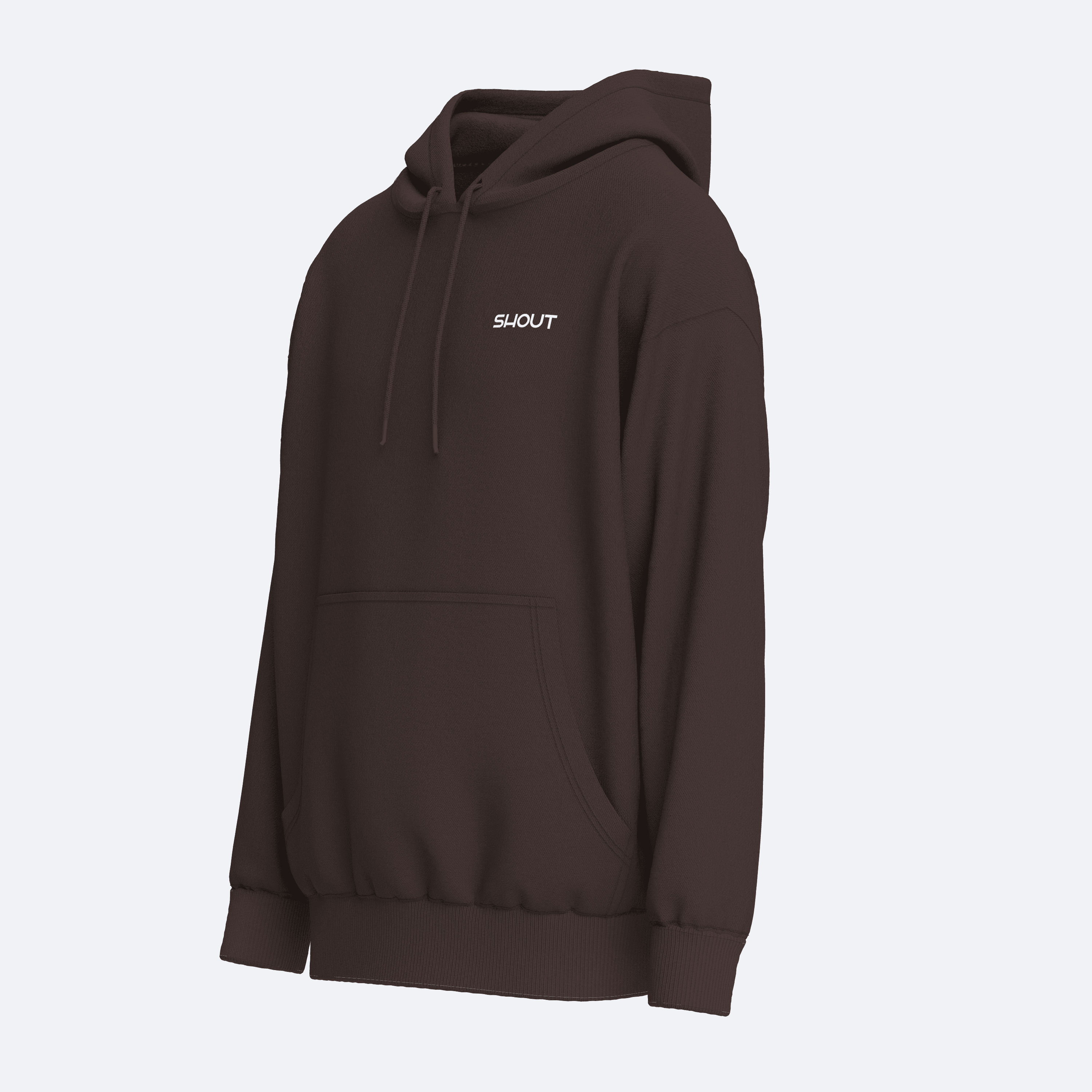 Oversize Shout Coffee Bean Basic Unisex Hoodie