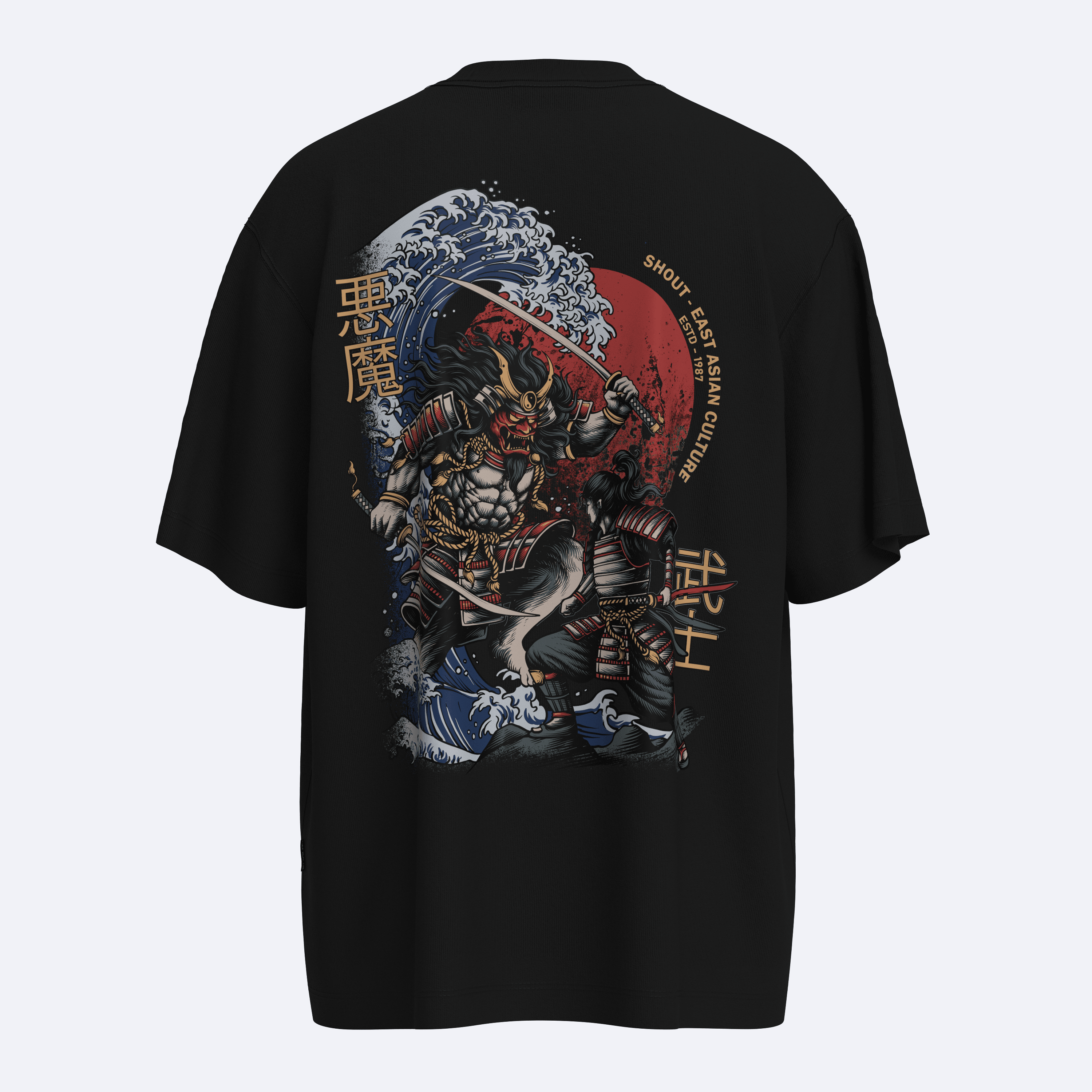 Oversize Shout The Spirit Of The Samurai Unisex T-Shirt