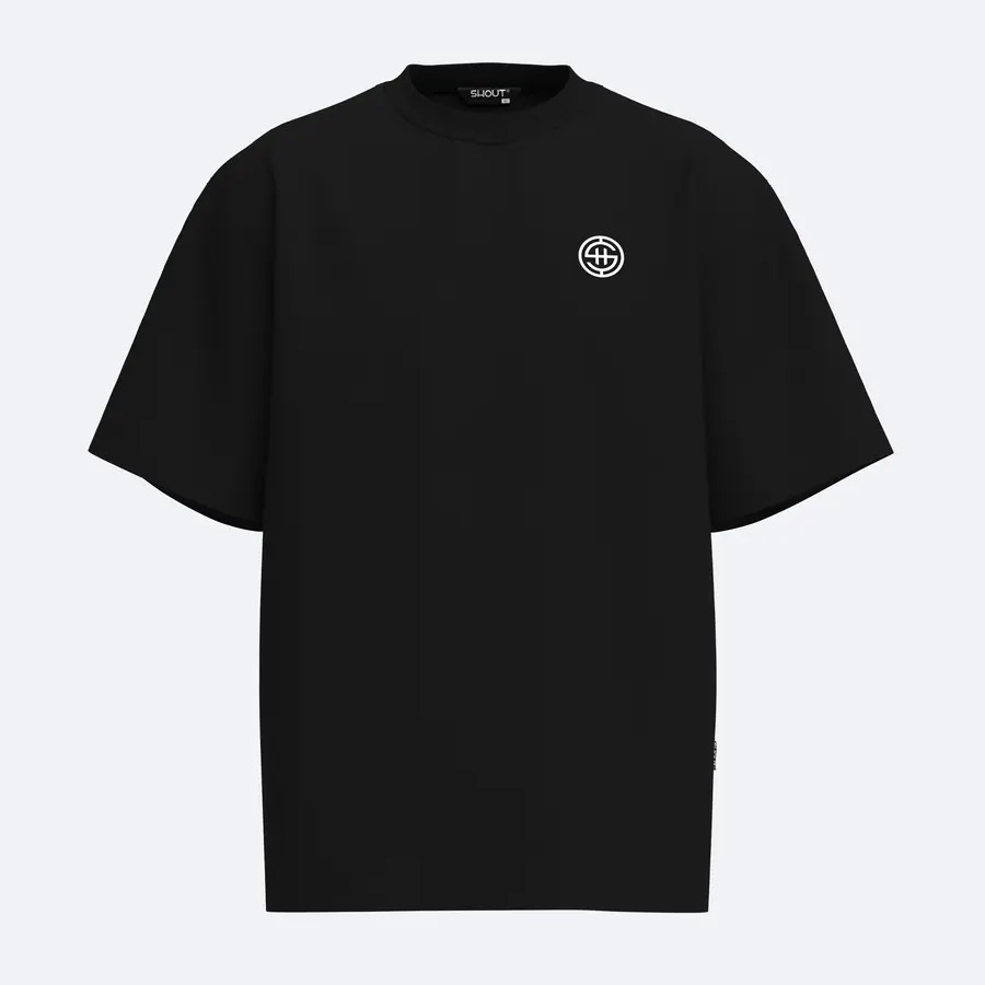 Shout Oversize New Logo Basic Unisex T-Shirt - Siyah