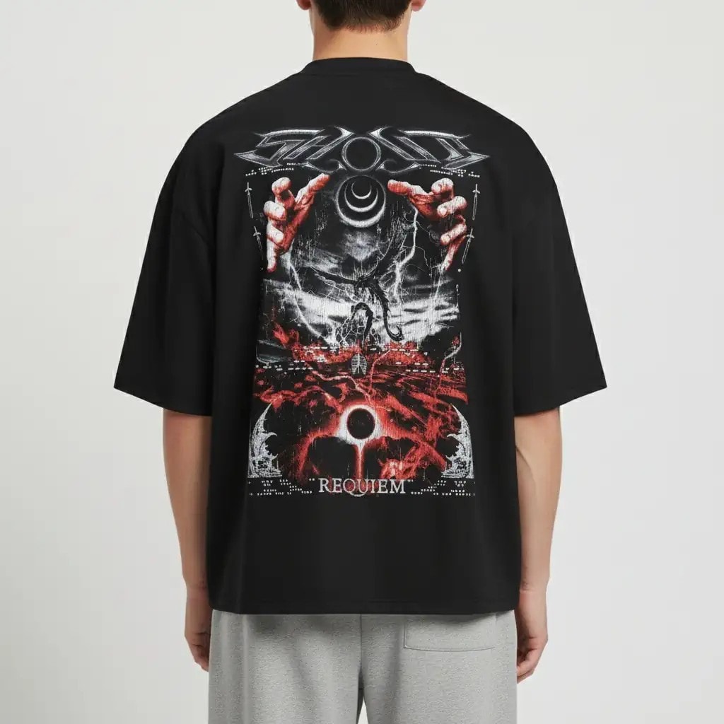 Oversize Shout Requiem Unisex Boxy Fit T-Shirt