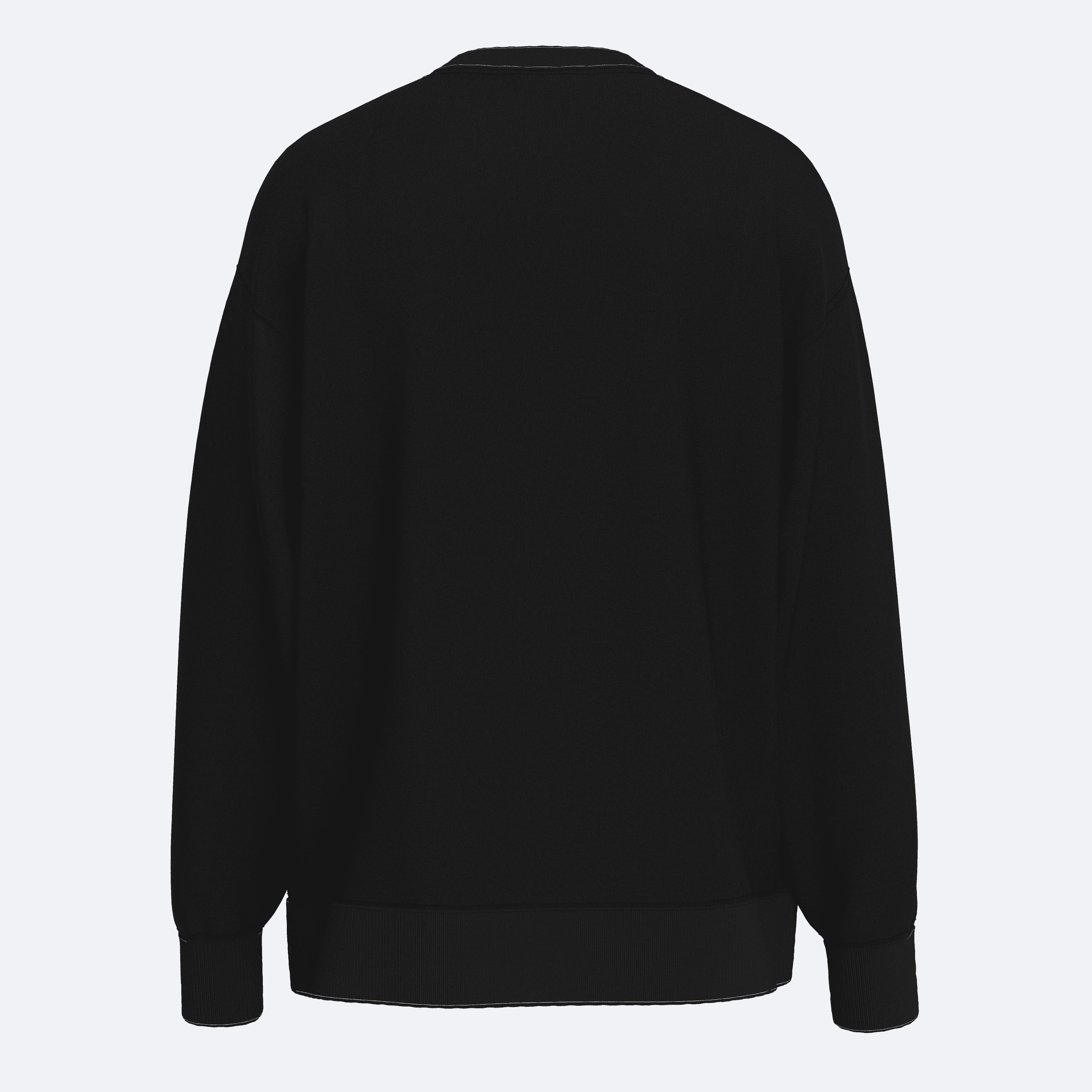 Shout Oversize Basic Unisex Sweatshirt - Siyah