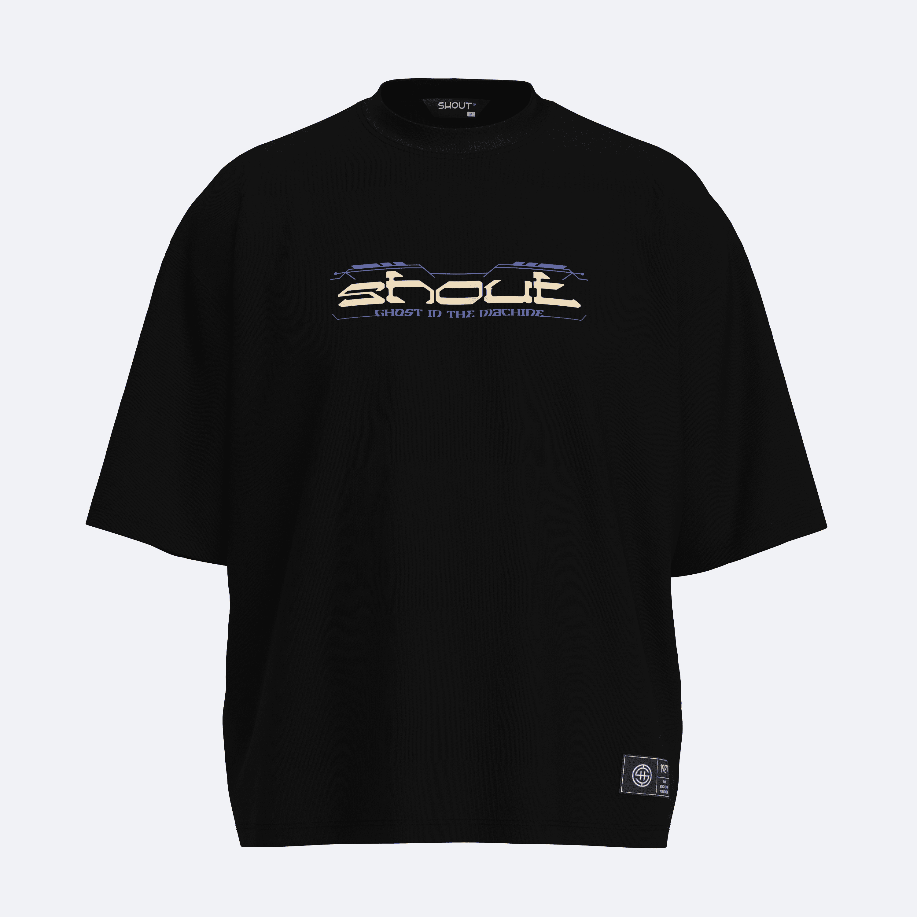 Shout Oversize Ghost In The Machine Boxy Fit Unisex T-Shirt