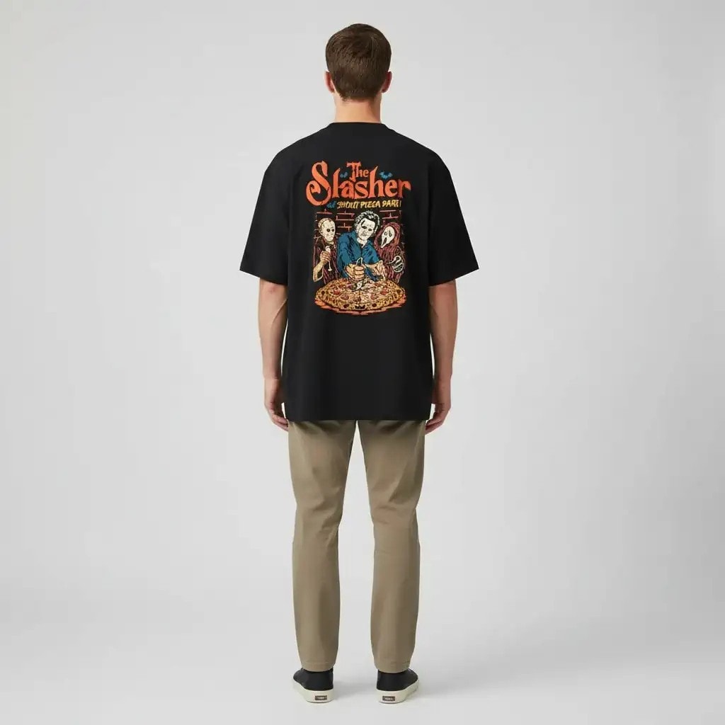 Shout Oversize The Slasher Pizza Party Unisex T-Shirt