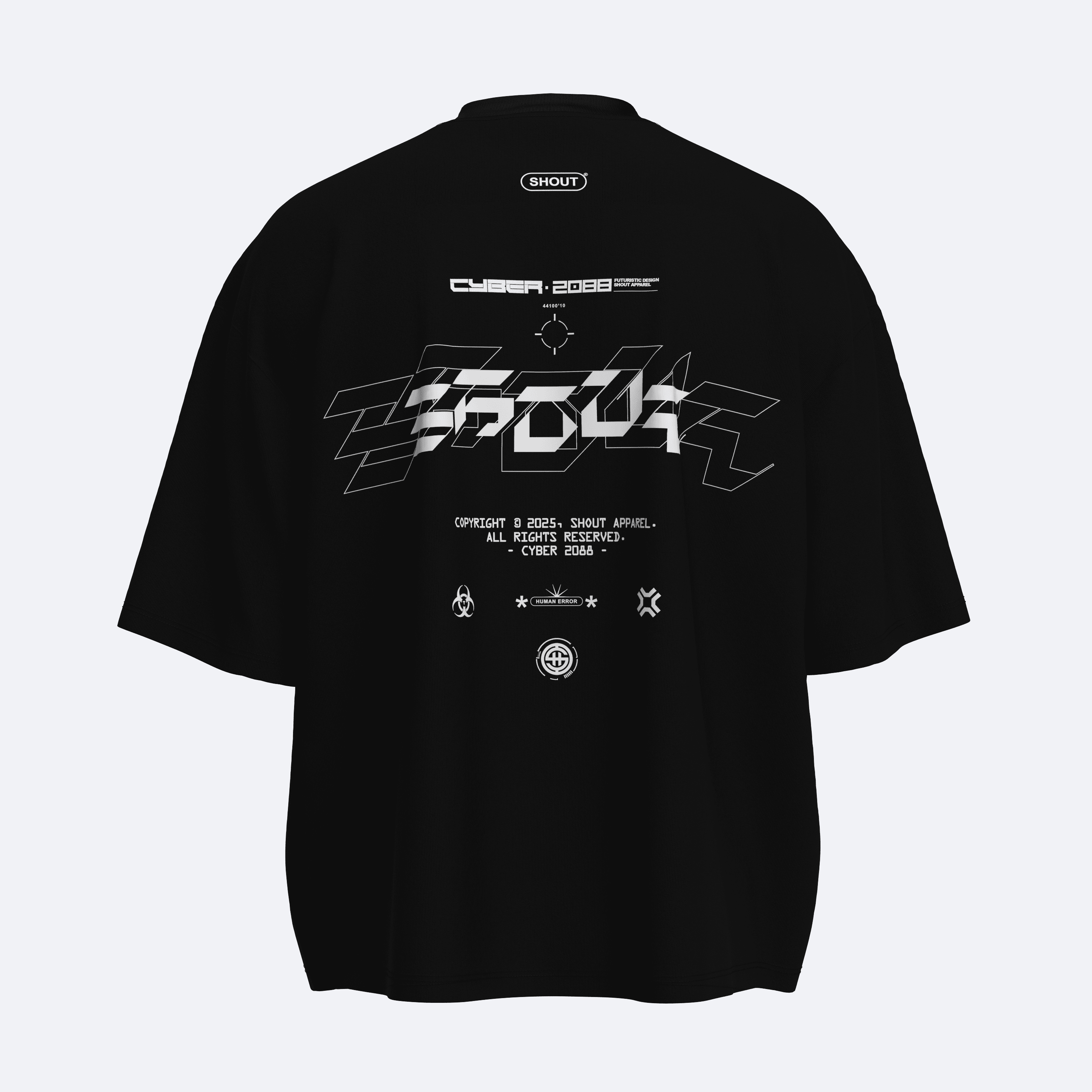 Shout Oversize Cyber 2088 Unisex Boxy Fit T-Shirt