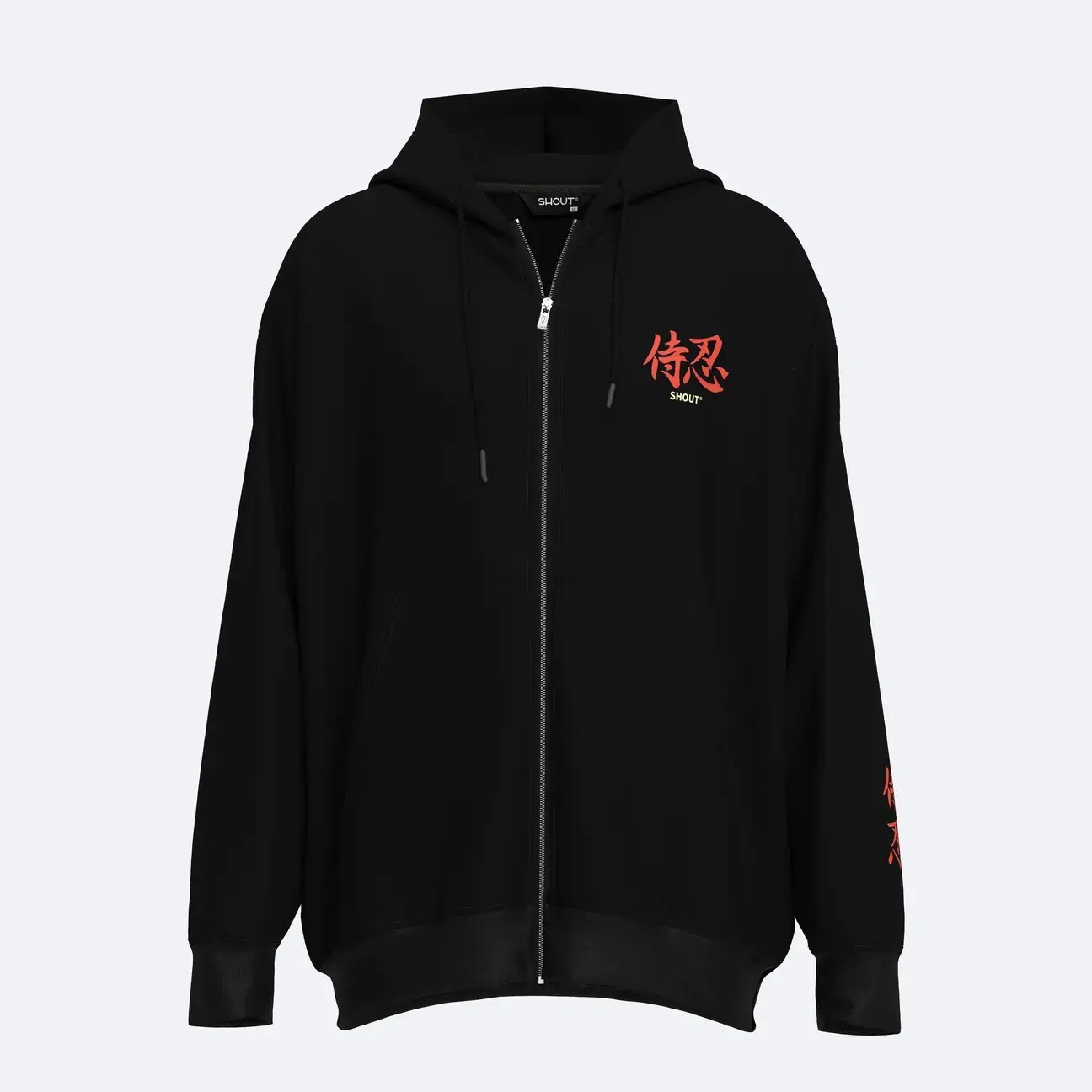 Oversize Shout Hannya Kyogen Oldschool Unisex Zip Up Hoodie