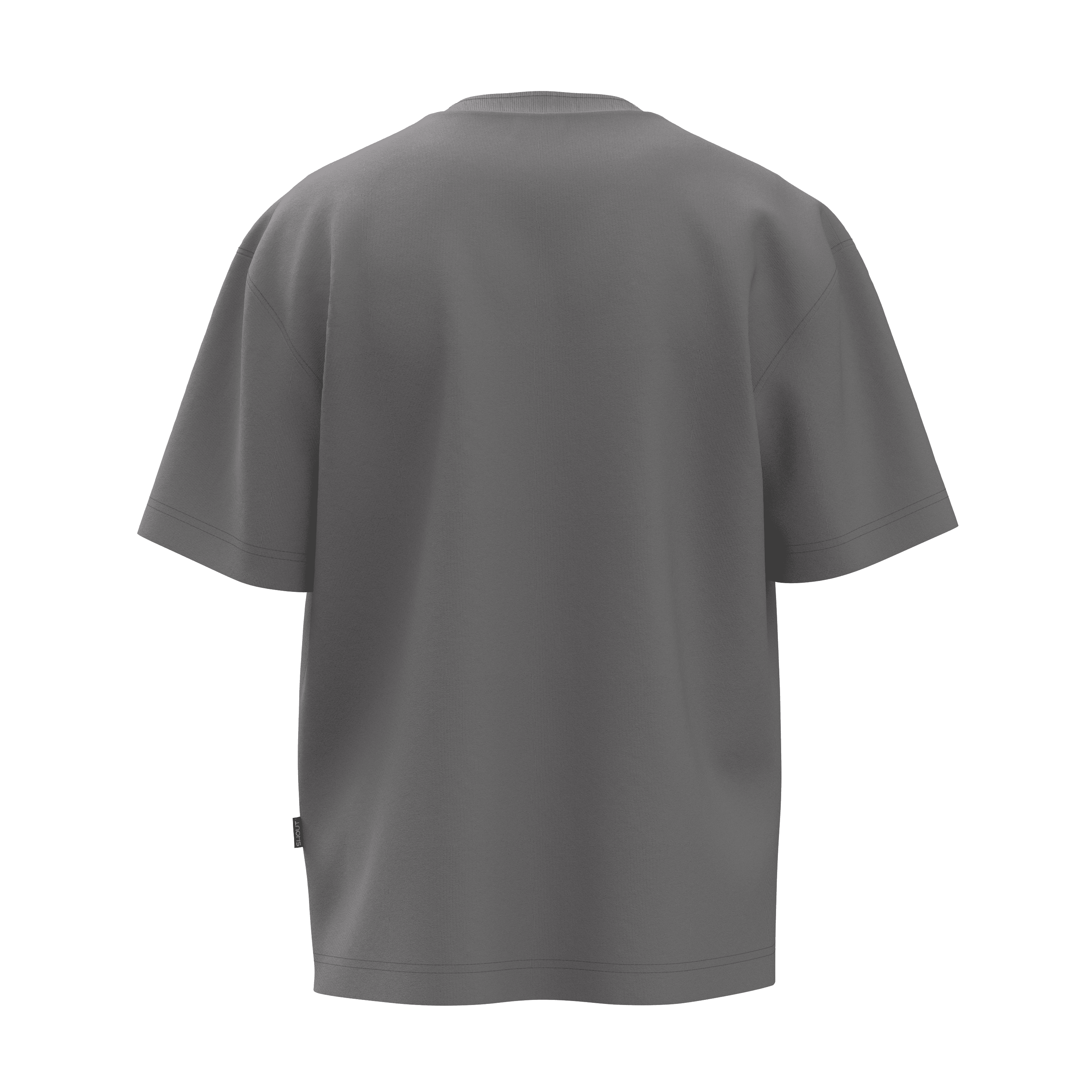 Shout Oversize Embroidery New Logo Basic Grey Unisex T-Shirt