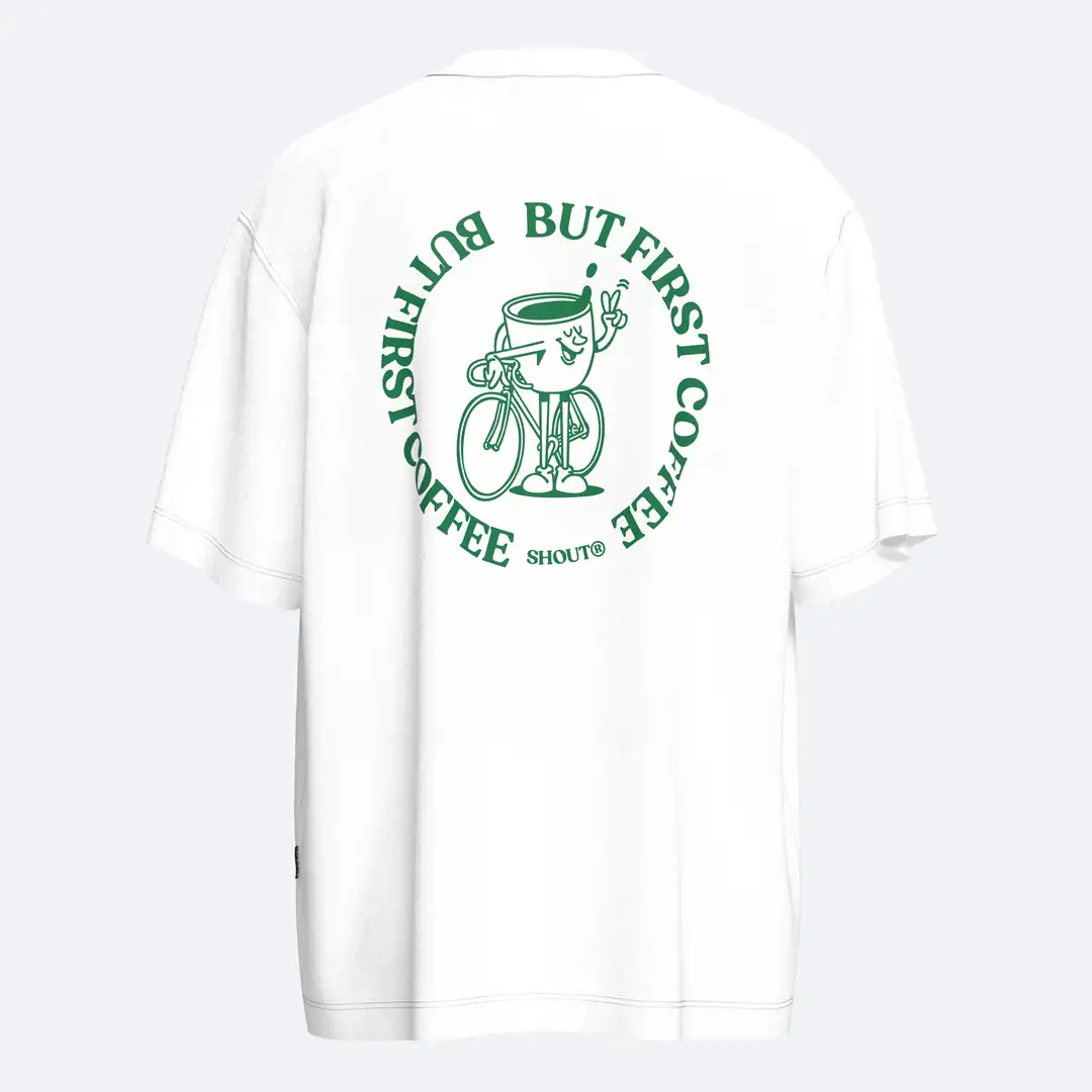 Shout Oversize But First Coffee Unisex T-Shirt