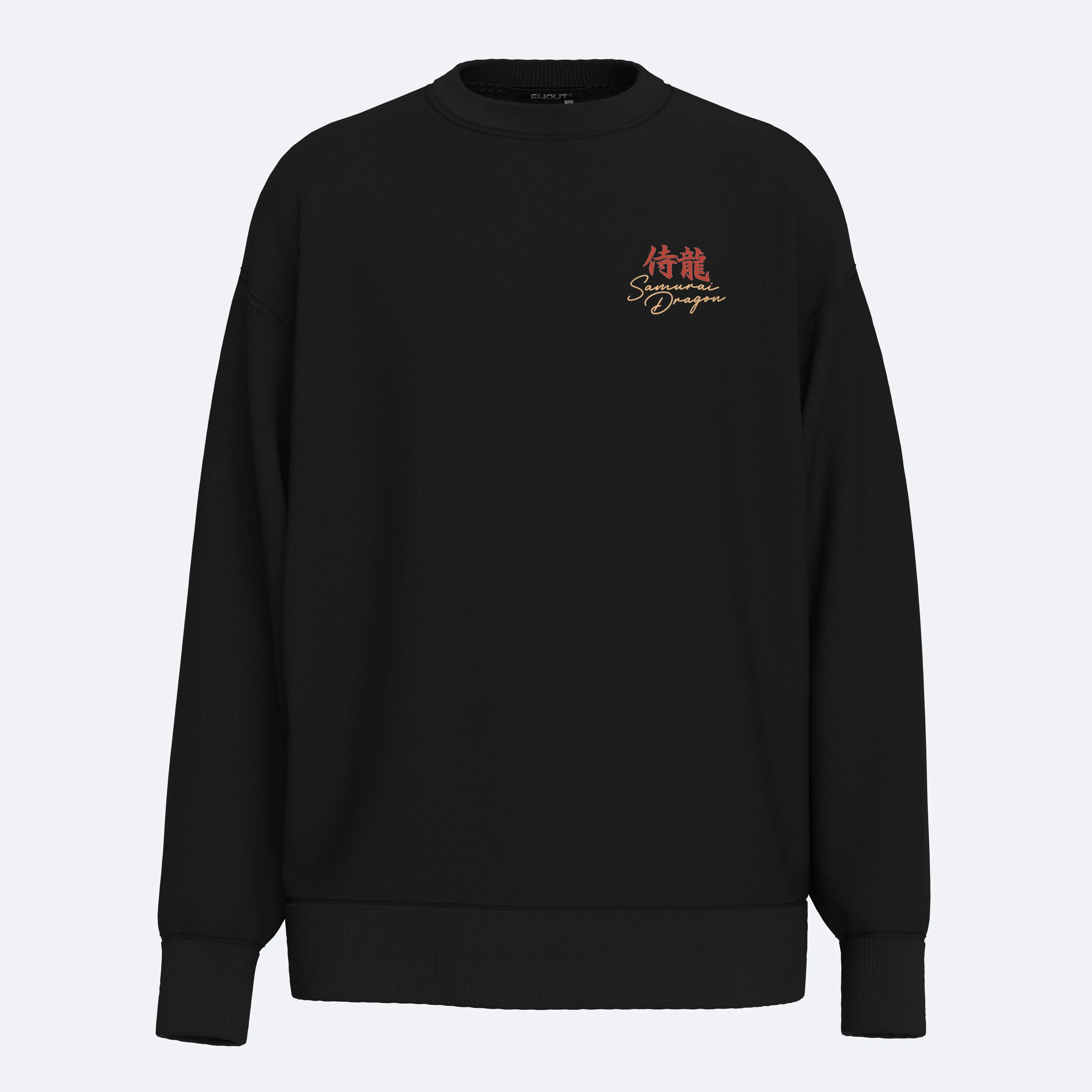 Shout Oversize Samurai Dragon Japanese Culture Unisex Sweatshirt