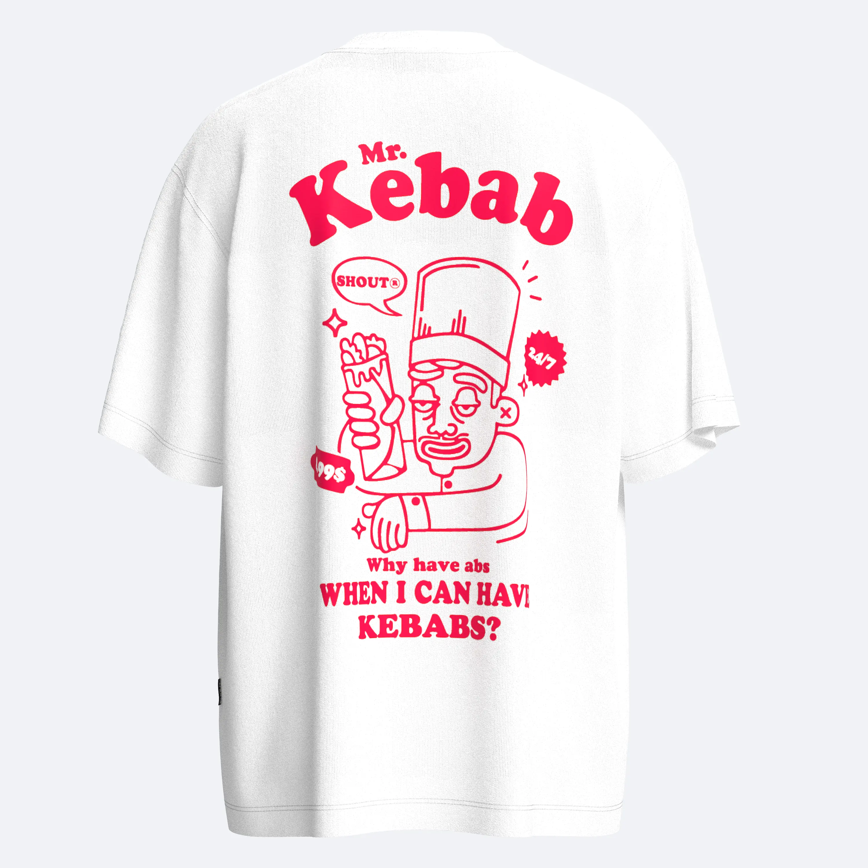 Oversize Shout Mr. Kebab Unisex T-Shirt