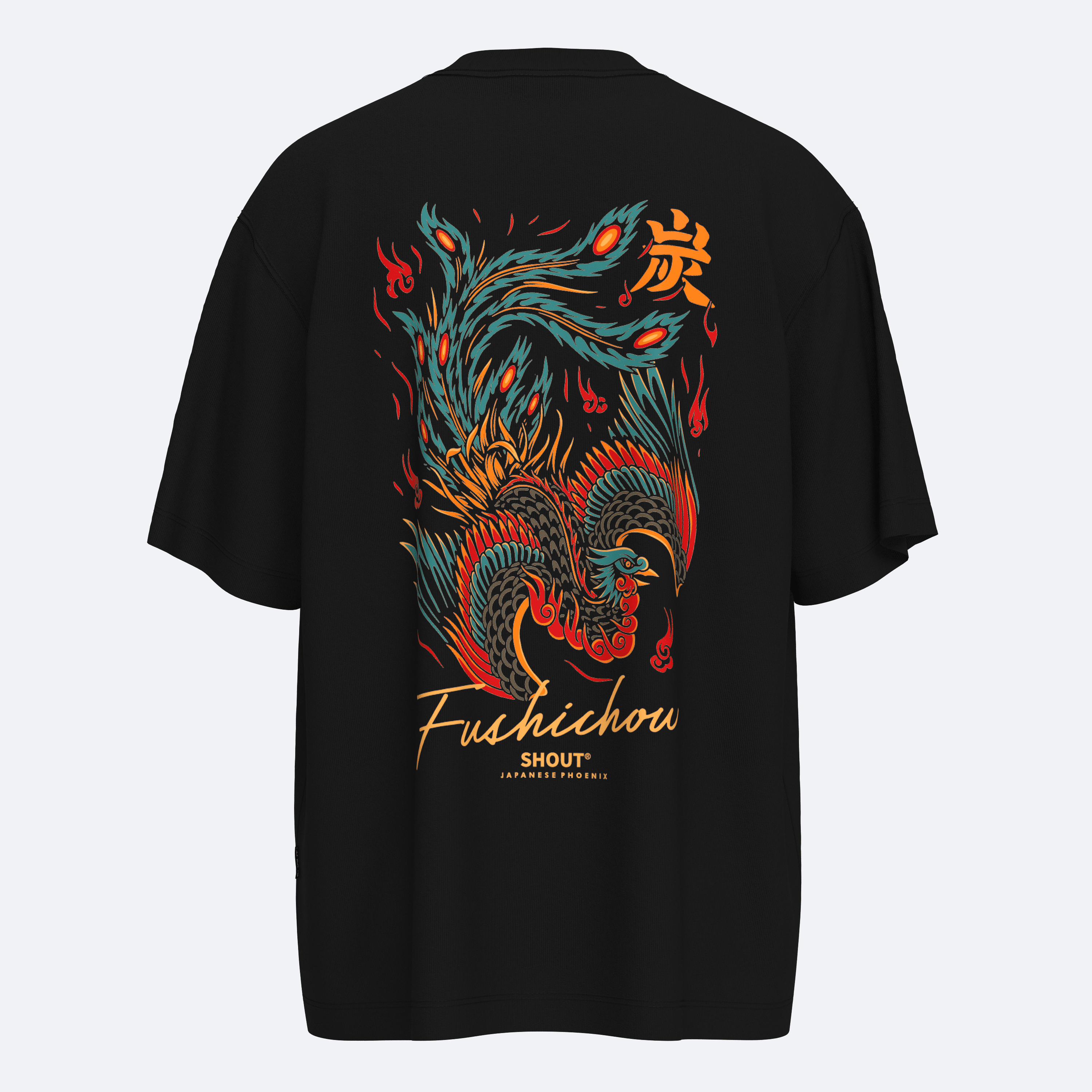Shout Oversize Japanese Phoenix Oldschool Unisex T-Shirt