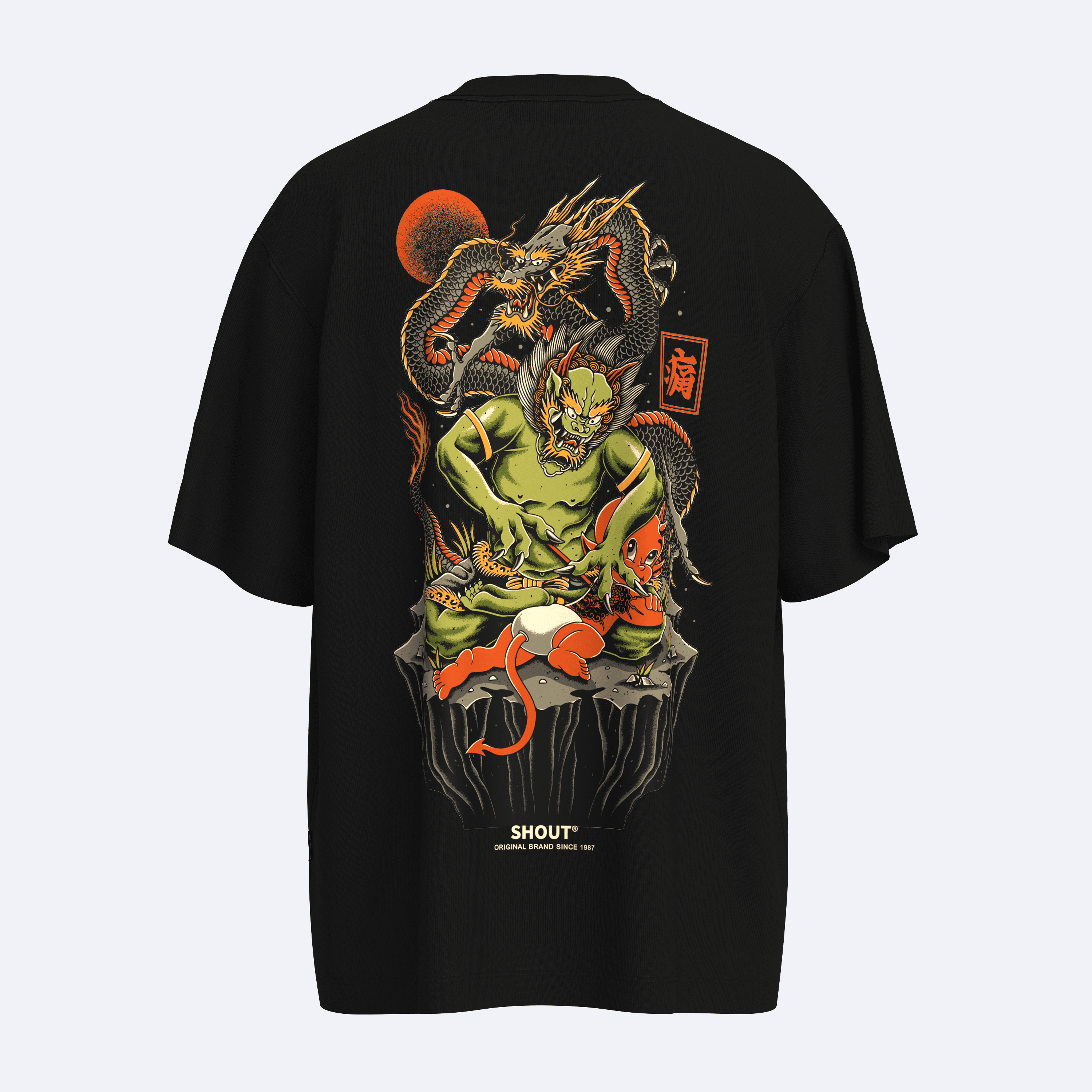 Oversize Shout Demon With Tattoo Unisex T-Shirt