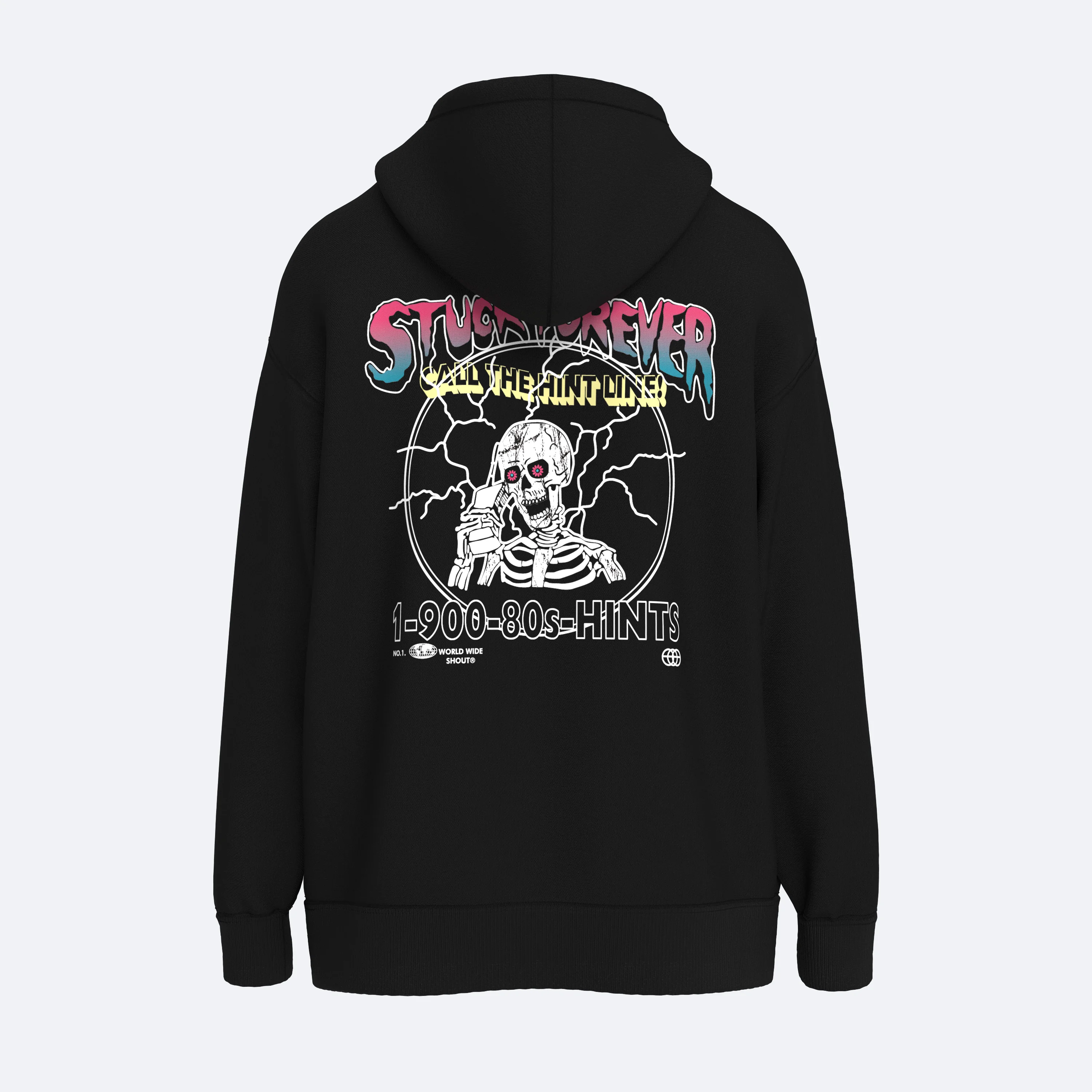 Oversize Shout Stuck Forever Unisex Zip Up Hoodie