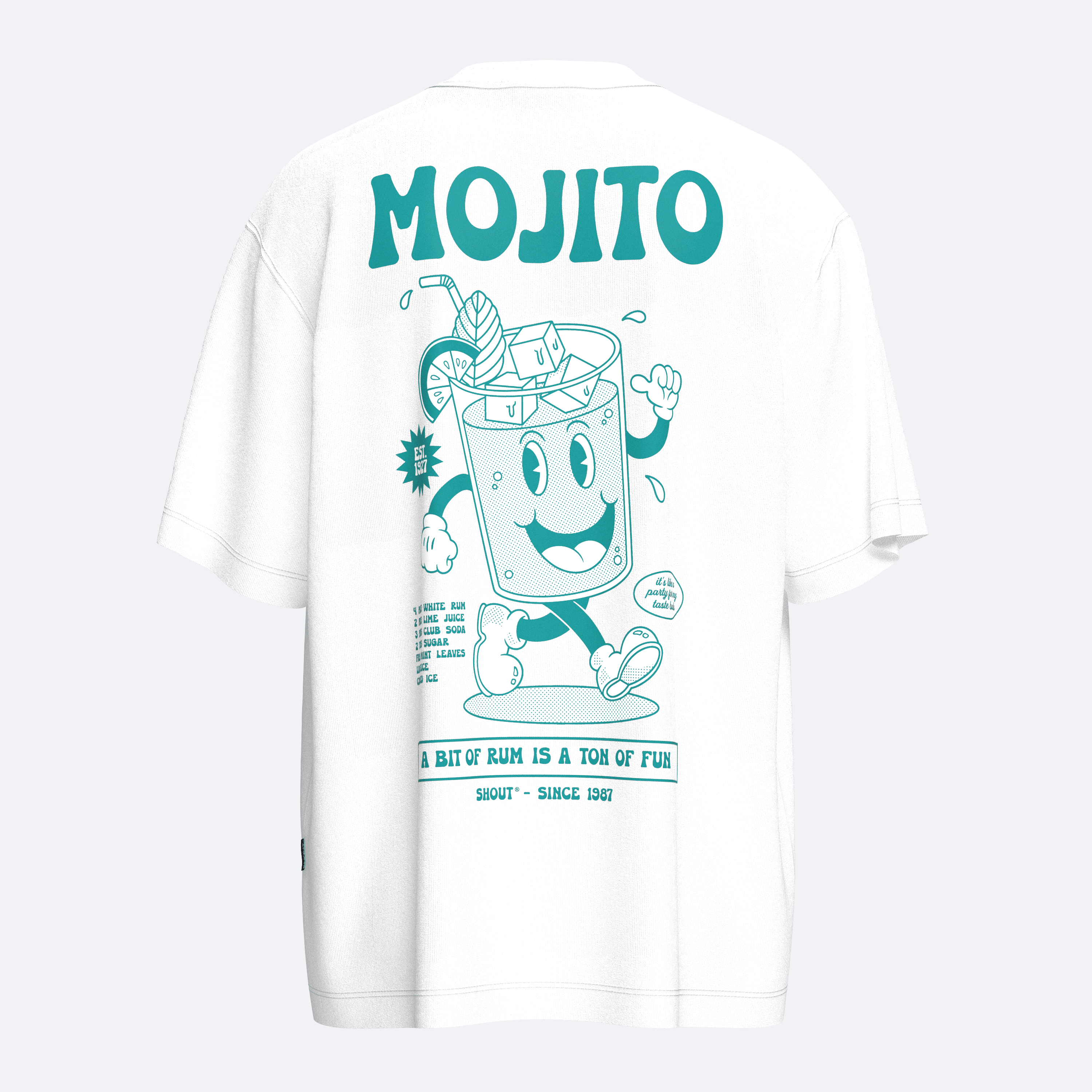 Oversize Shout Mojito Cocktail Unisex T-Shirt