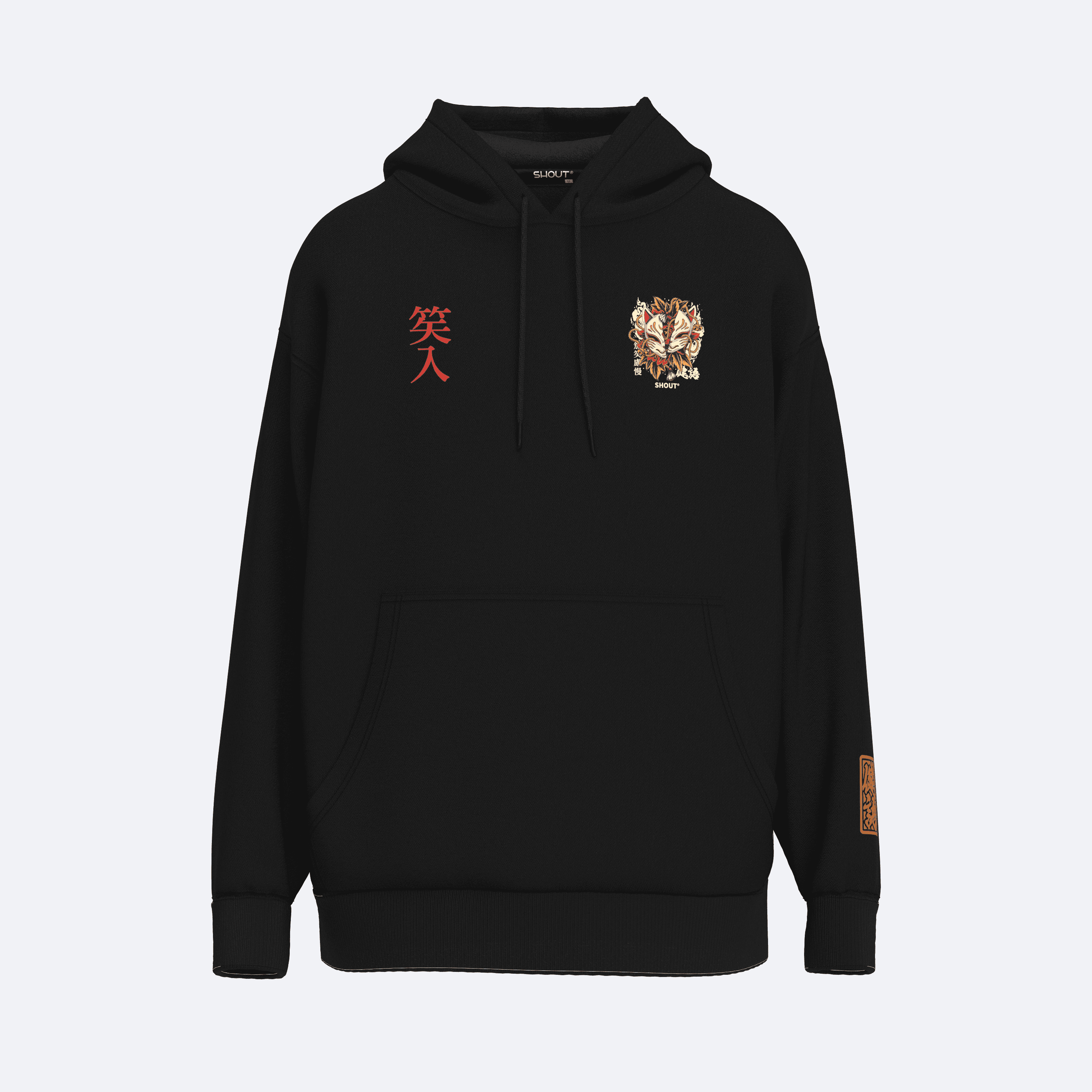 Shout Oversize Limited Edition Mask Kitsune Unisex Hoodie