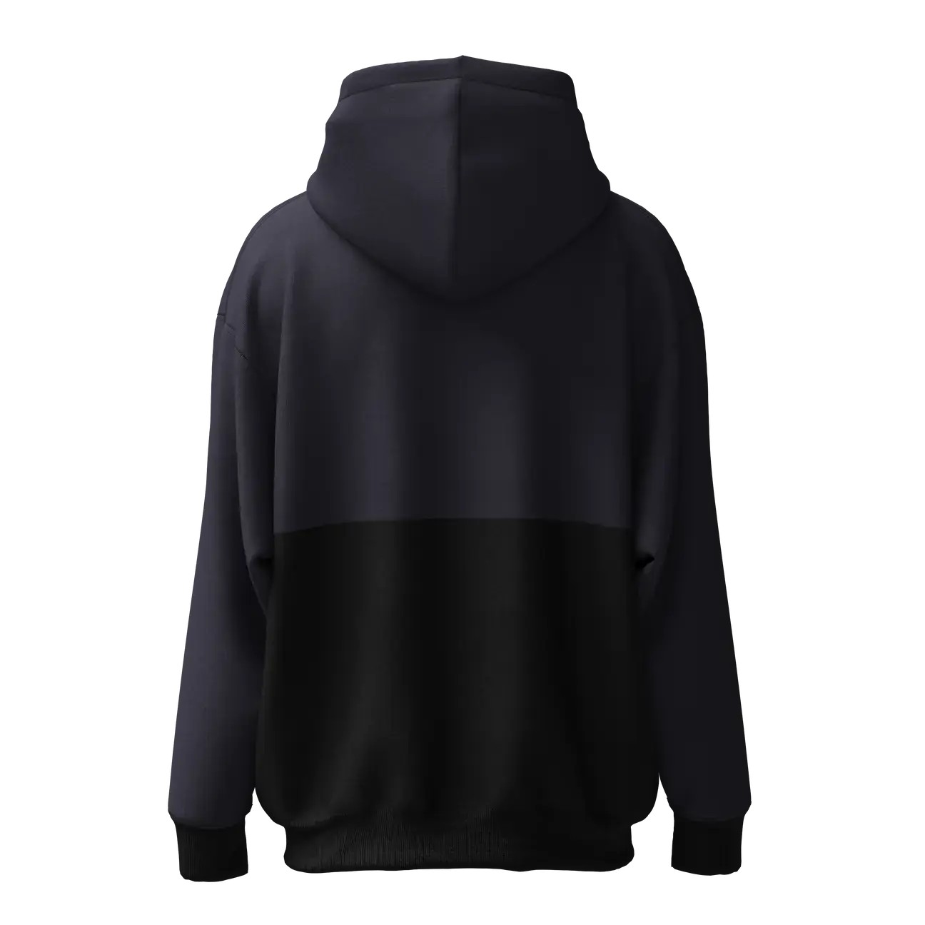 Oversize Shout Two Tone Oldschool Unisex Zip Up Hoodie