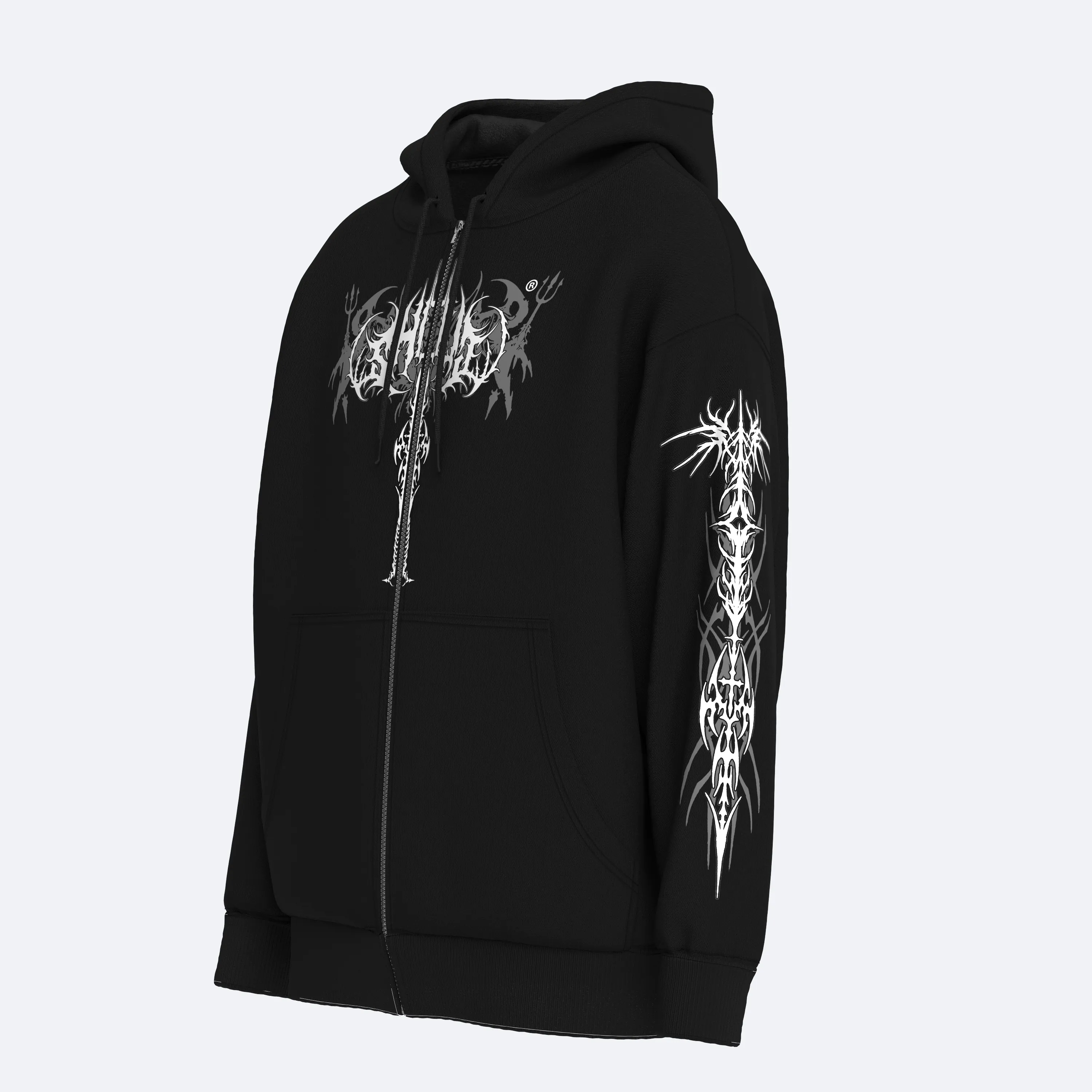Oversize Shout Limited Edition Brutal Unisex Zip Up Hoodie