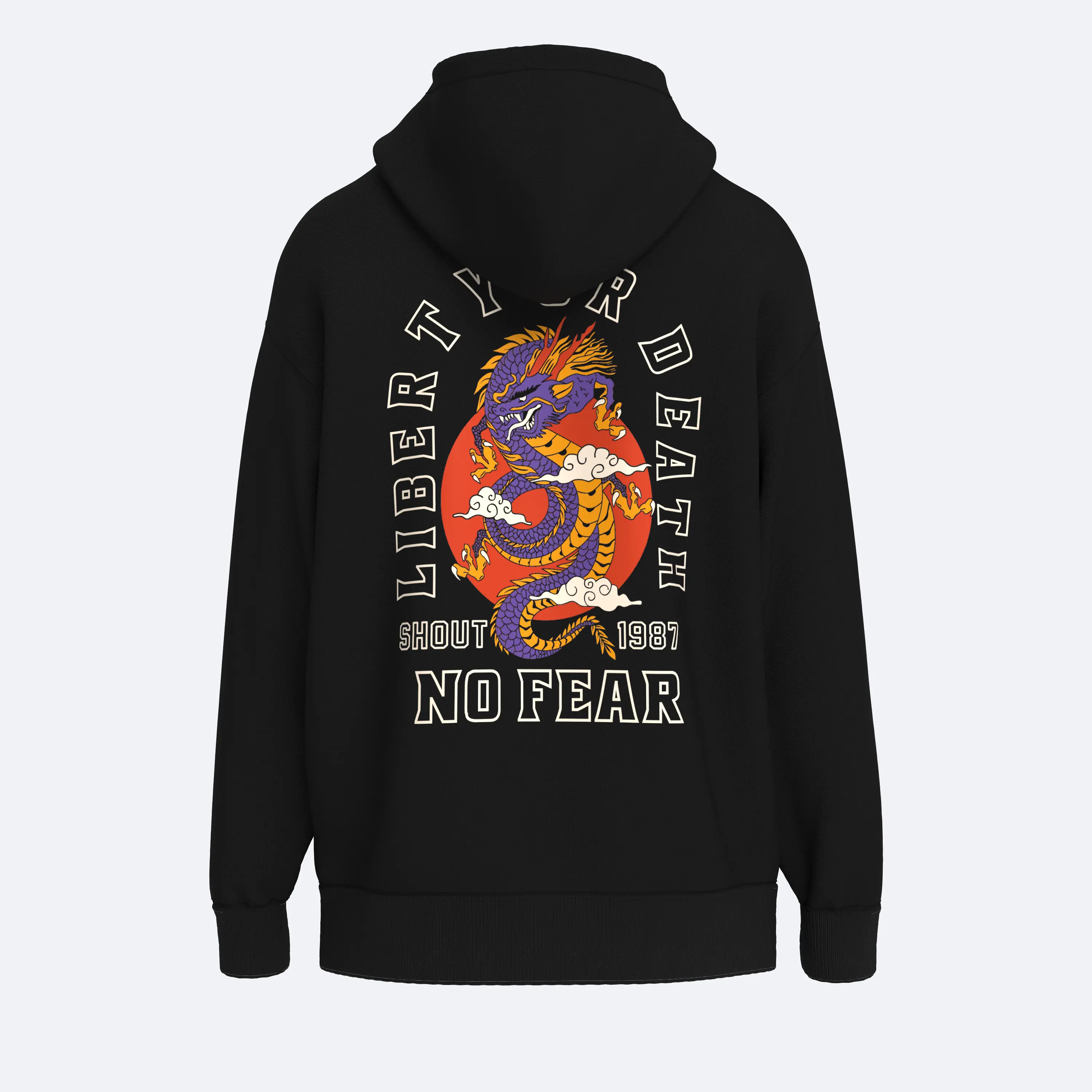 Shout Oversize Liberty Or Death Oldschool Unisex Hoodie