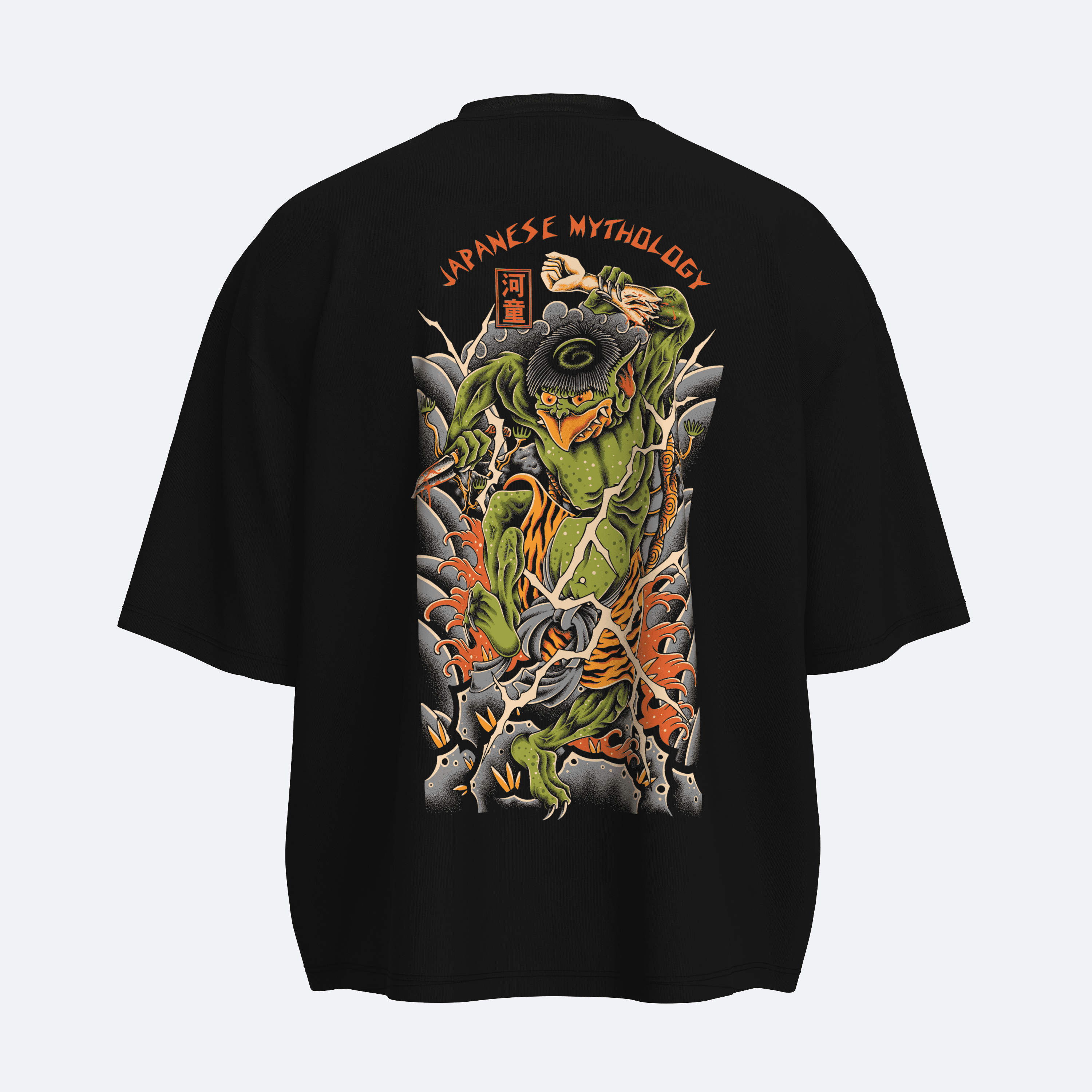Shout Oversize Kappa Japanese Mythology Boxy Fit Unisex T-Shirt