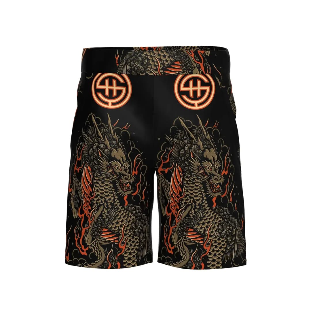 SHOUT Japanese Kirin desenli unisex şort